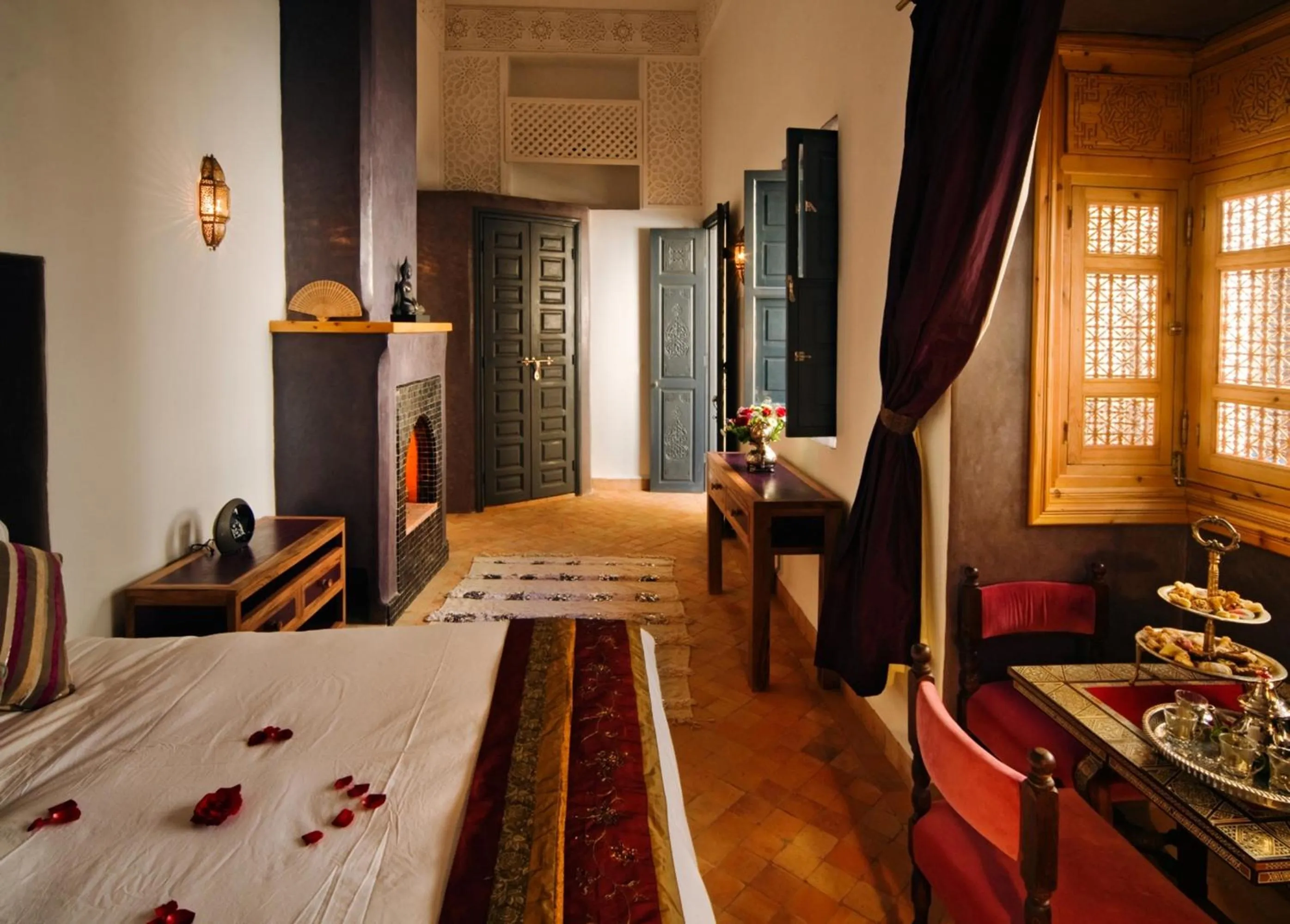 Seating area, Bed in Riad Cinnamon by Marrakech Riad