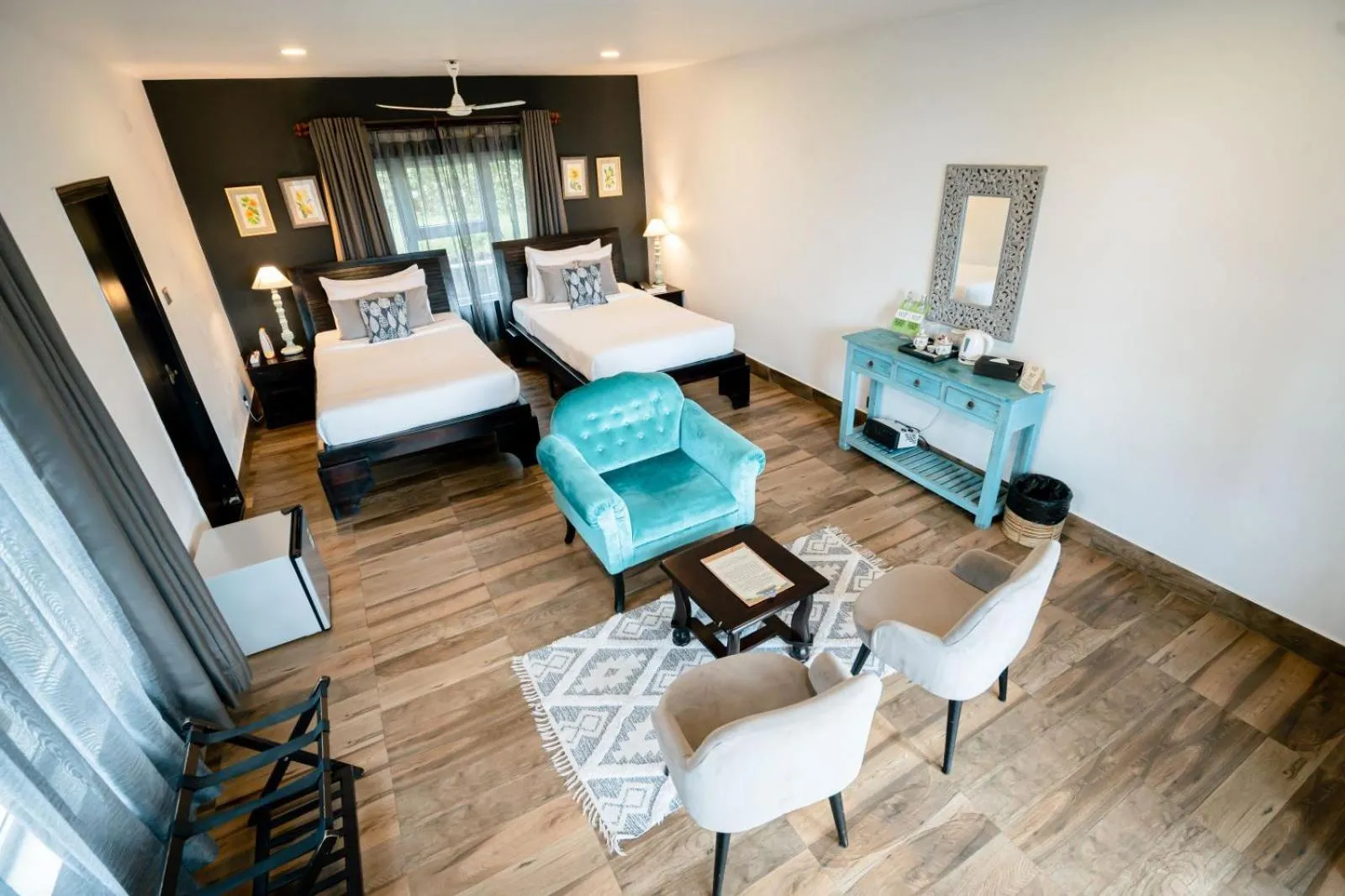 Bed in The Temi Bungalow South Sikkim