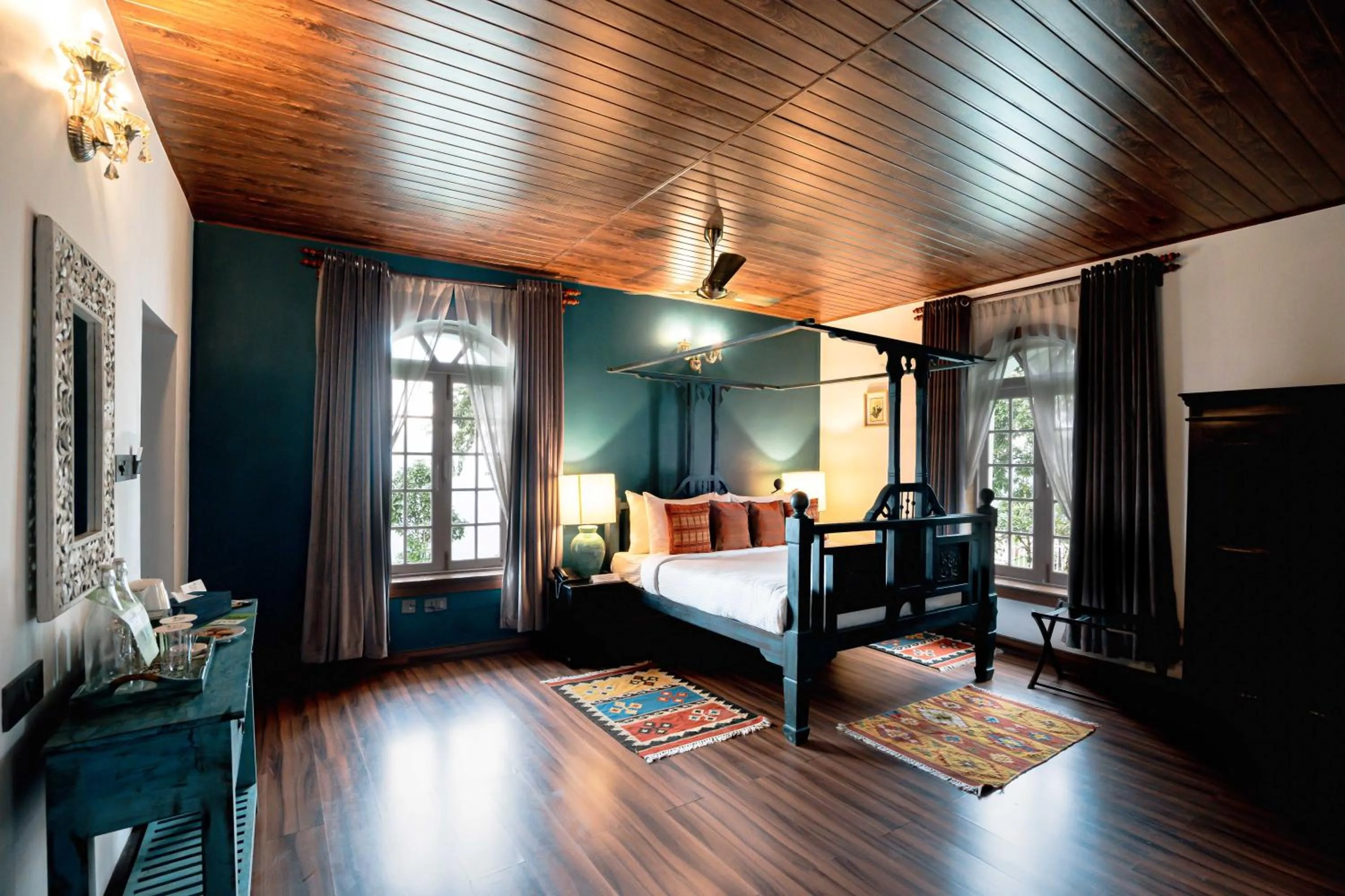 Bed in The Temi Bungalow South Sikkim