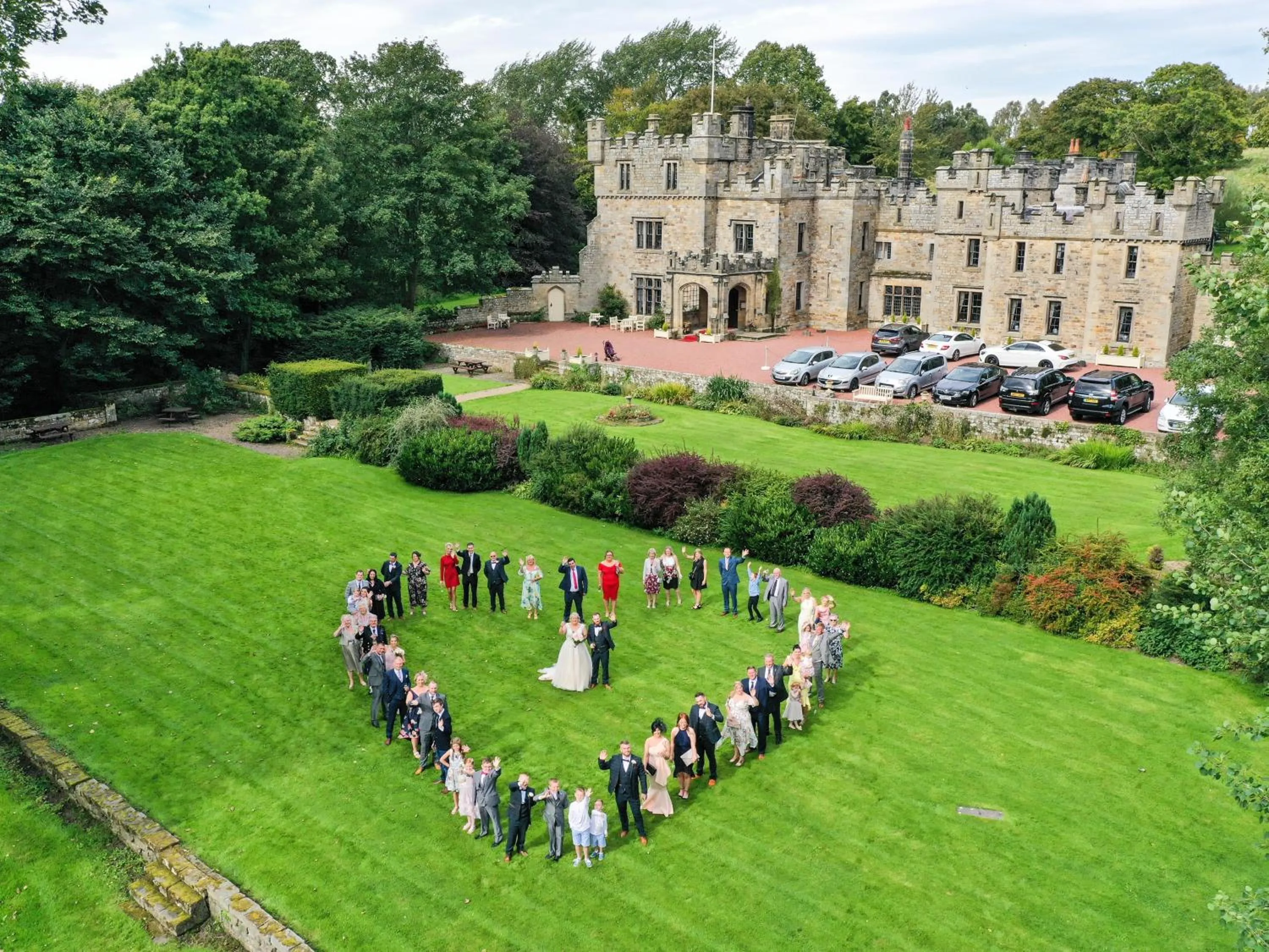 group of guests in Otterburn Castle