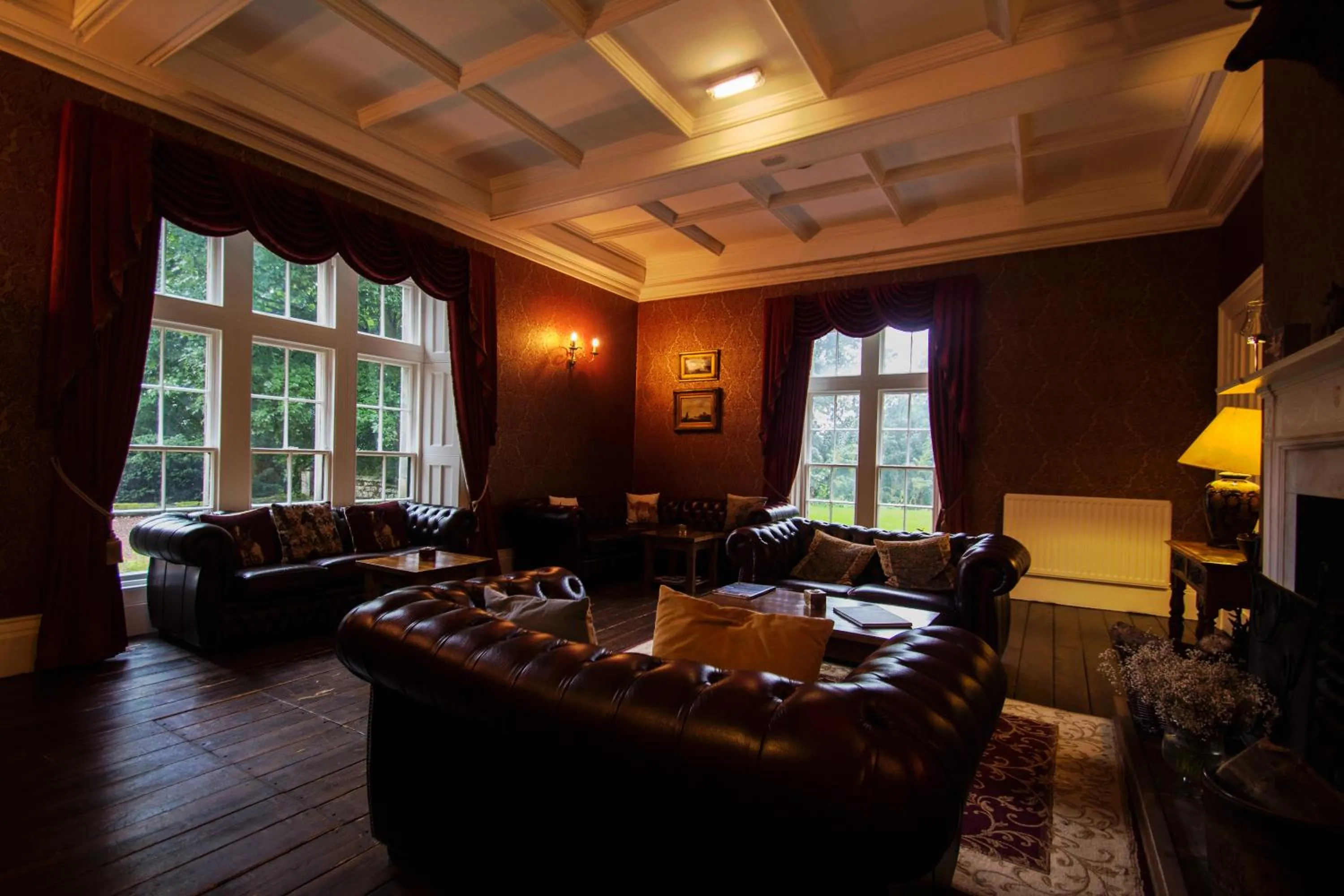 Living room in Otterburn Castle