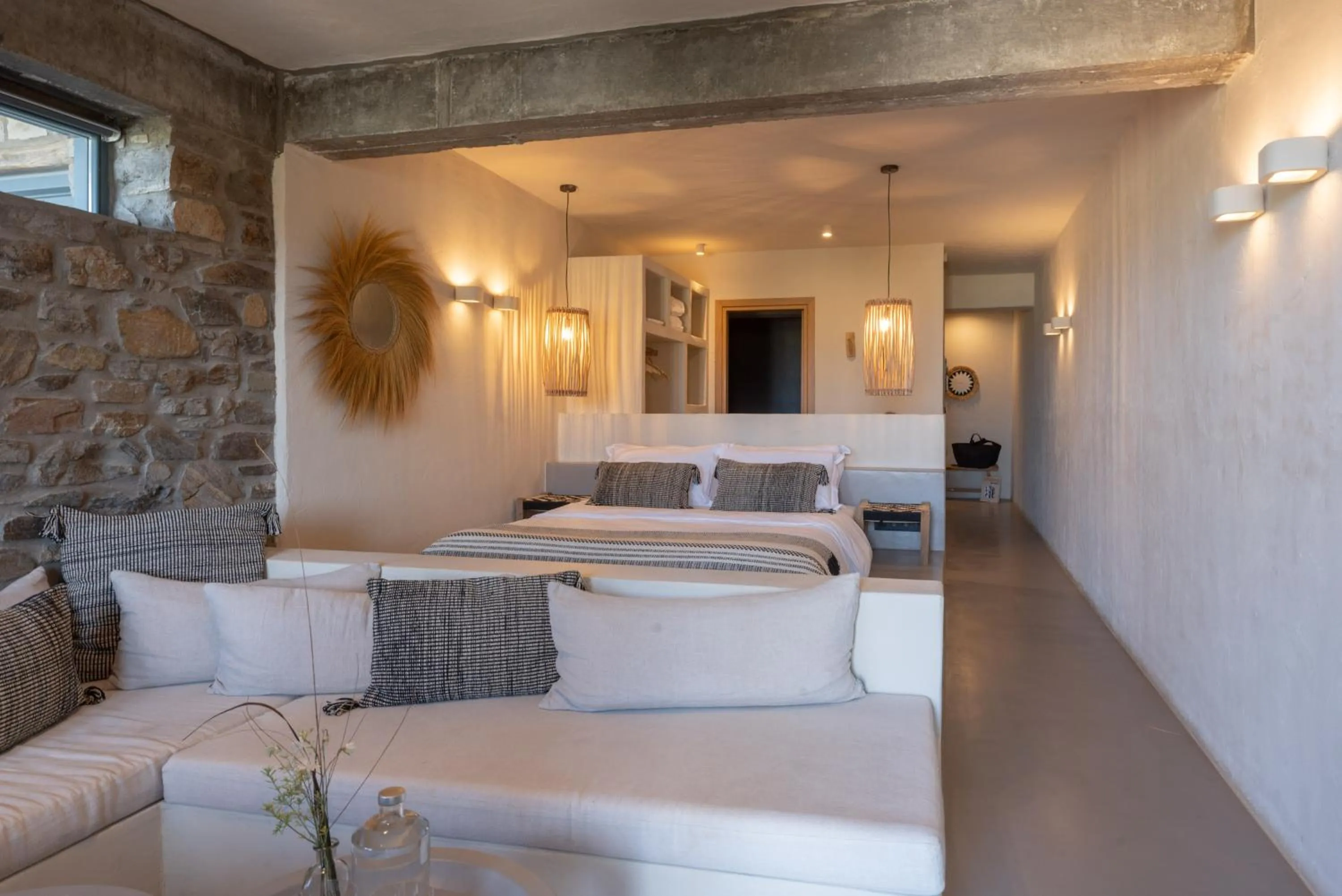 Bed in Seesoo Paros Beachfront Resort