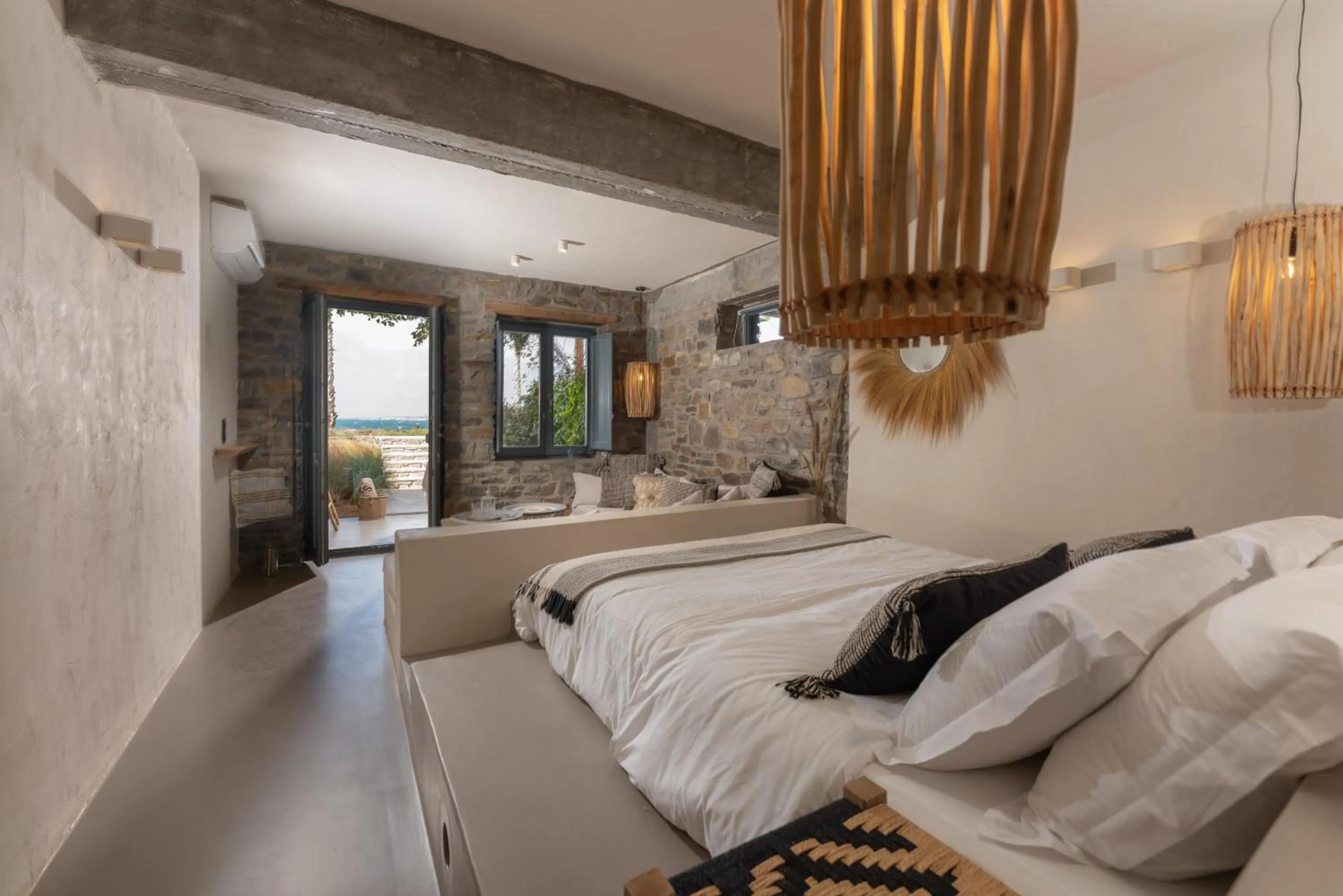 Bed in Seesoo Paros Beachfront Resort