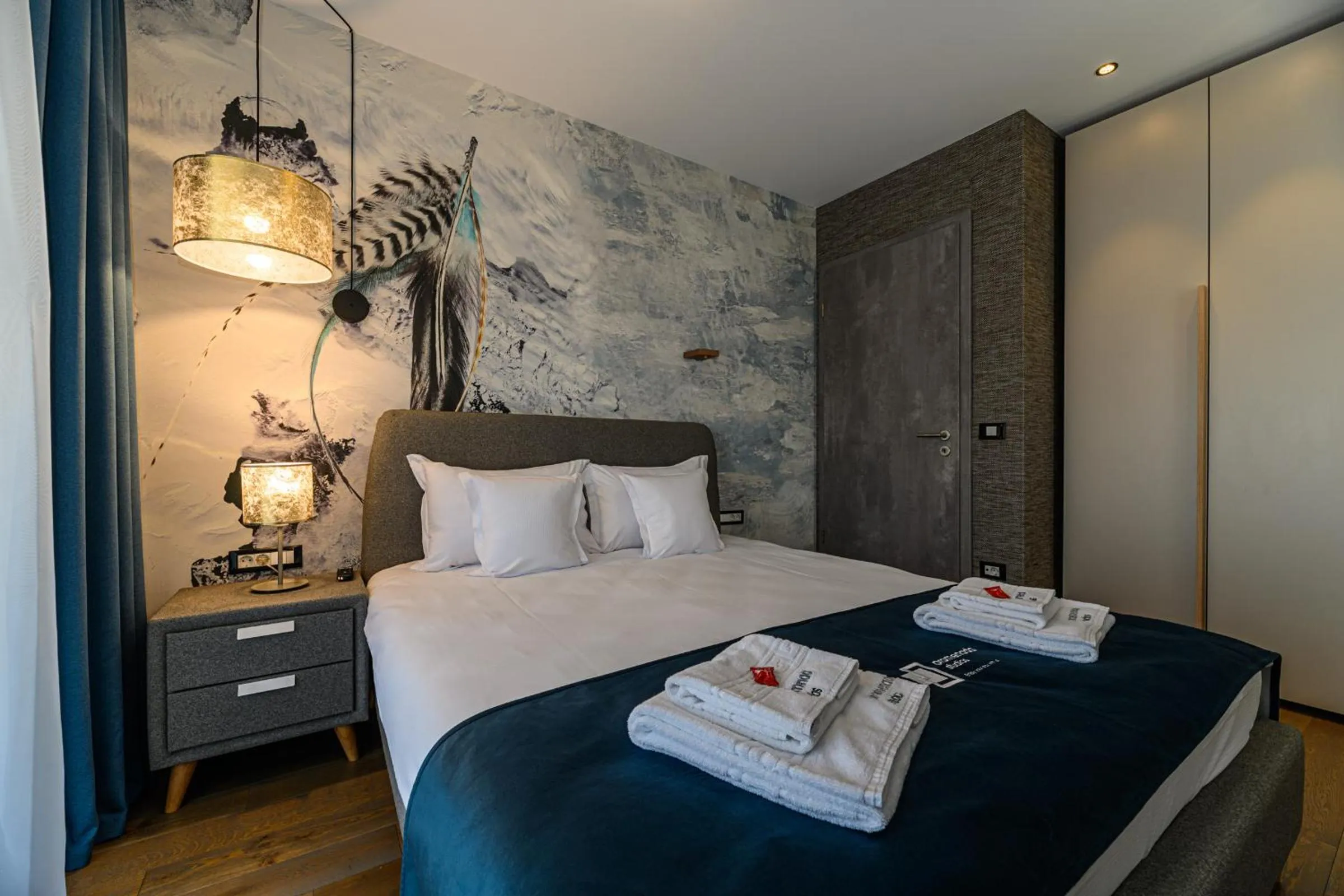 Bedroom, Bed in Promenada Studios