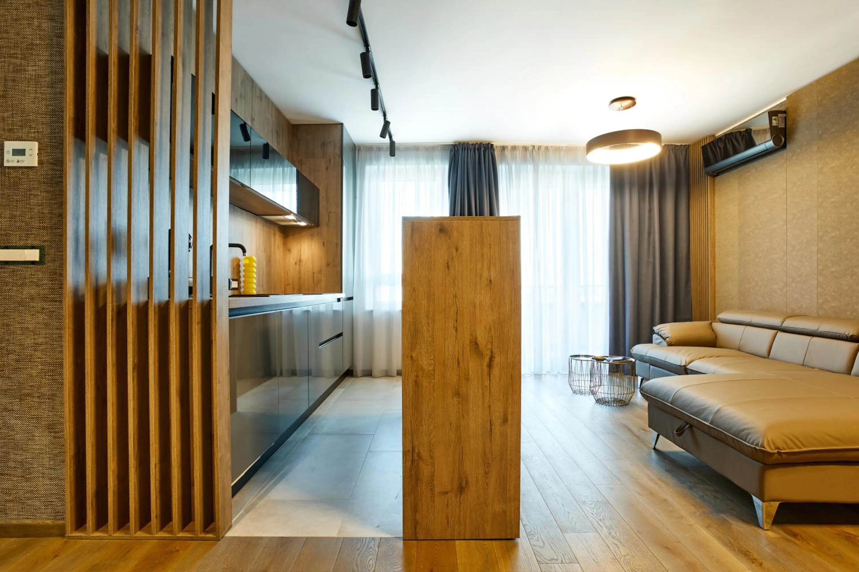 Living room, Bed in Promenada Studios