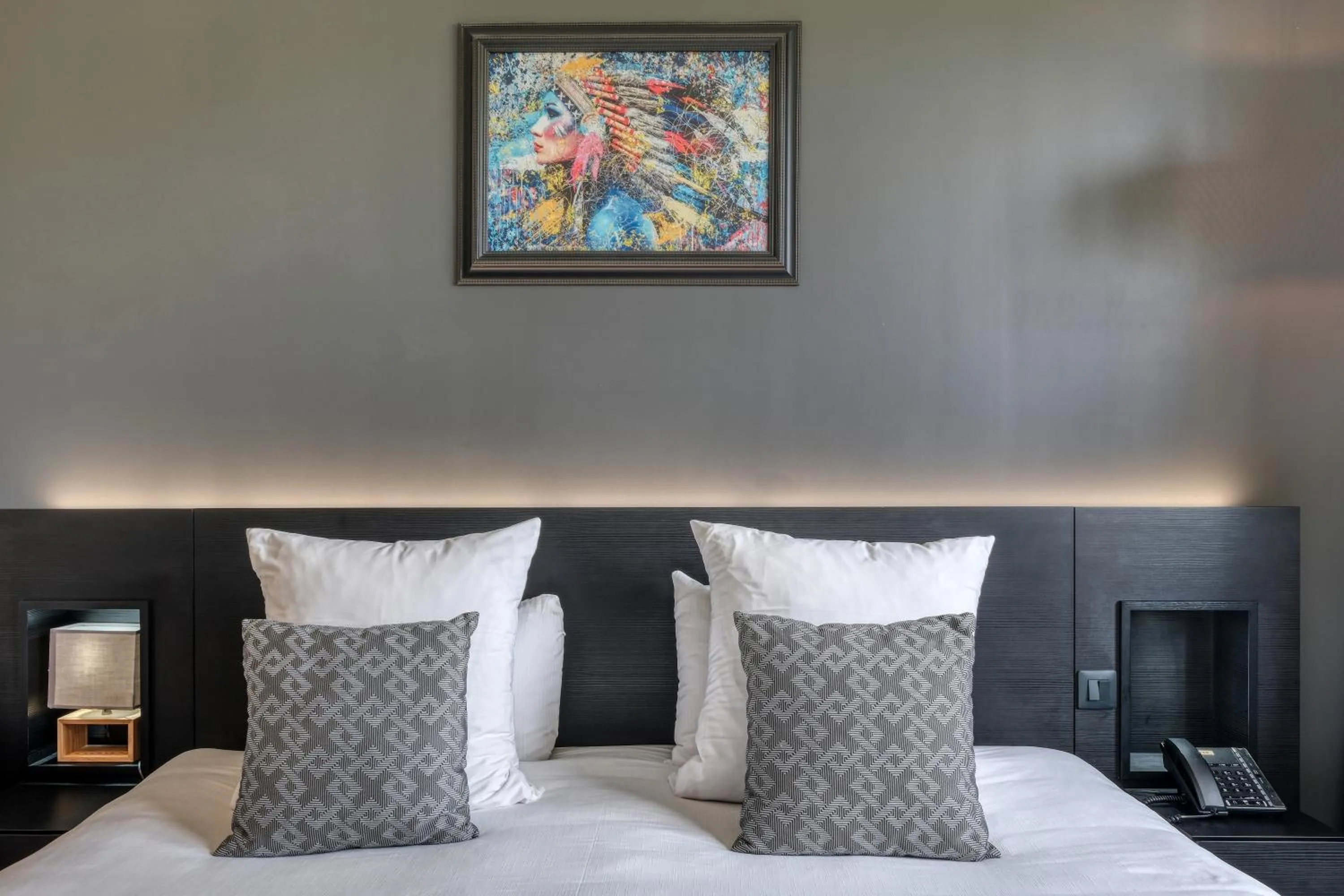 Bed in Hôtel & Restaurant La maison des blés