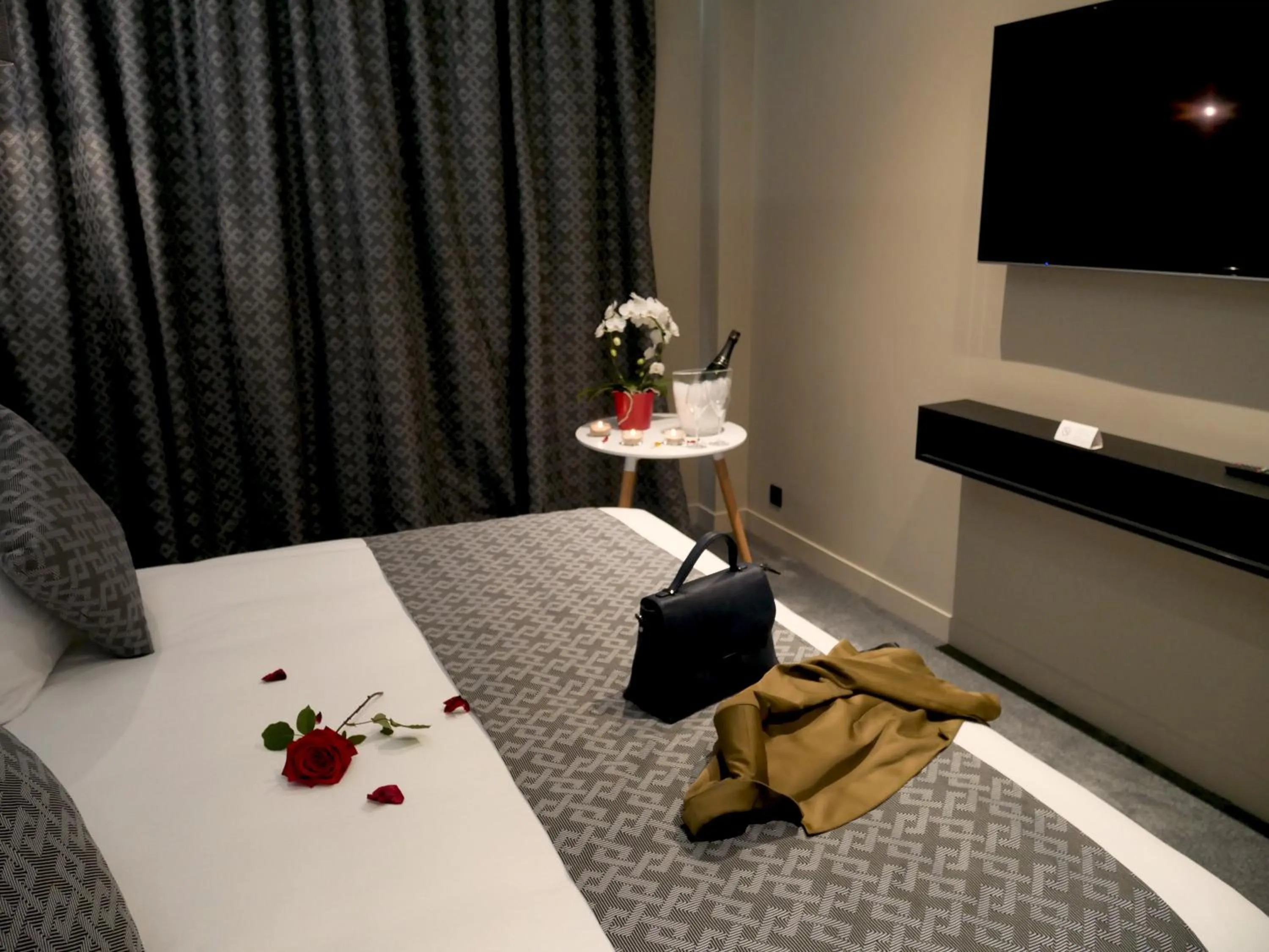 Bed in Hôtel & Restaurant La maison des blés