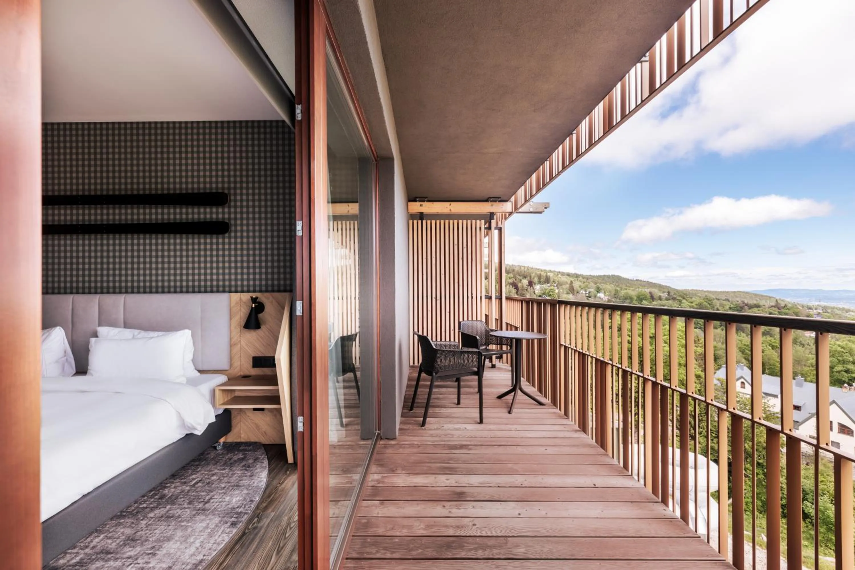 View (from property/room), Bed in Radisson Hotel Szklarska Poręba