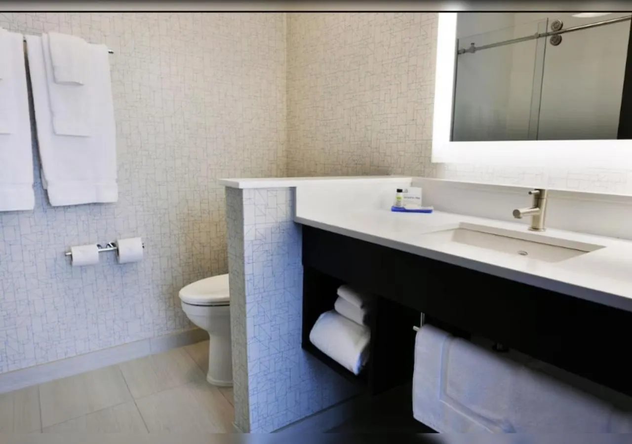 Bathroom in Holiday Inn Express & Suites Jersey City - Holland Tunnel by IHG