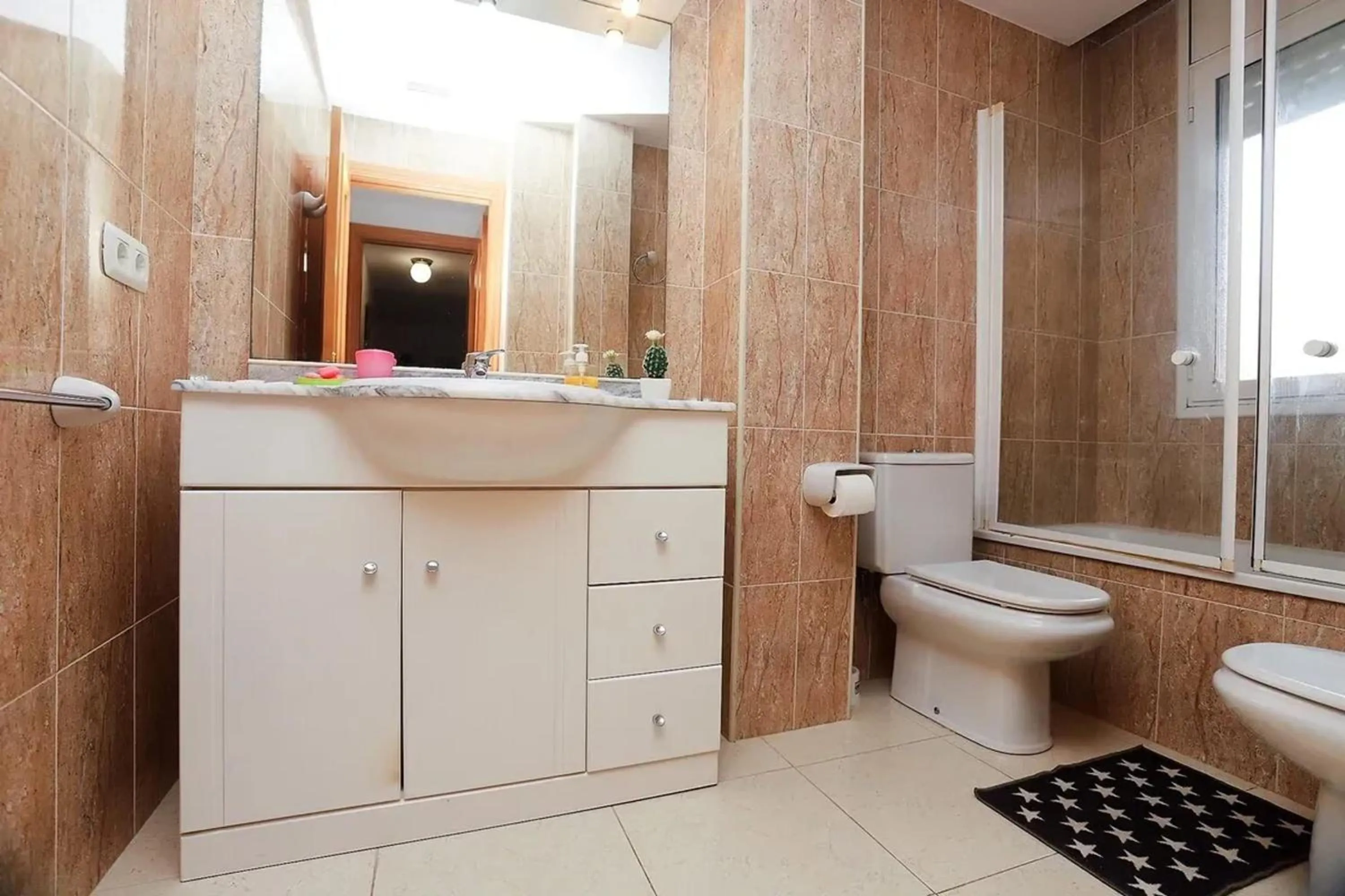 Bathroom in Modern apartment in Calafell with sea and mountain view