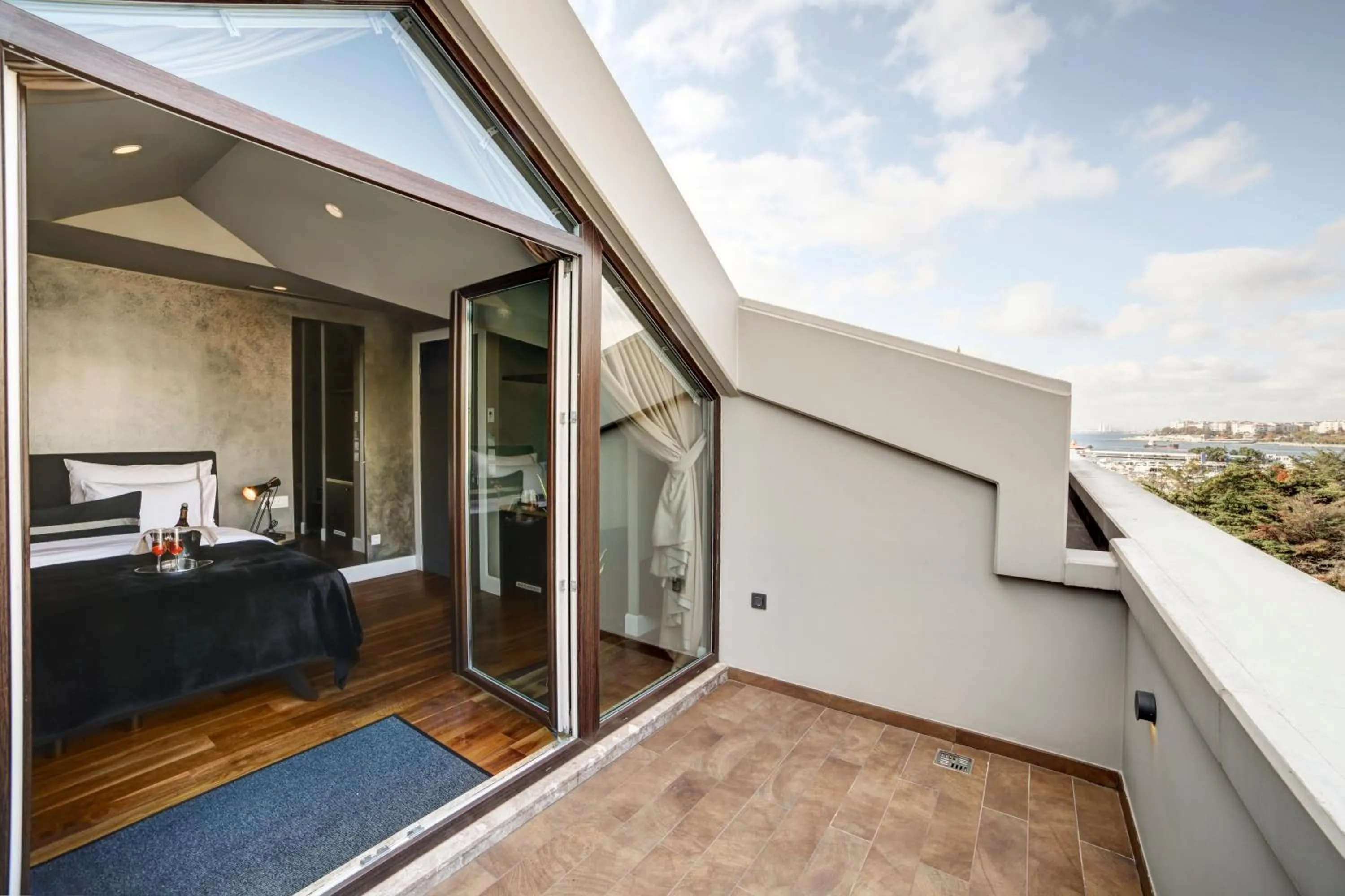 Balcony/Terrace in 39 Kalamış Marina Hotel & Restaurant