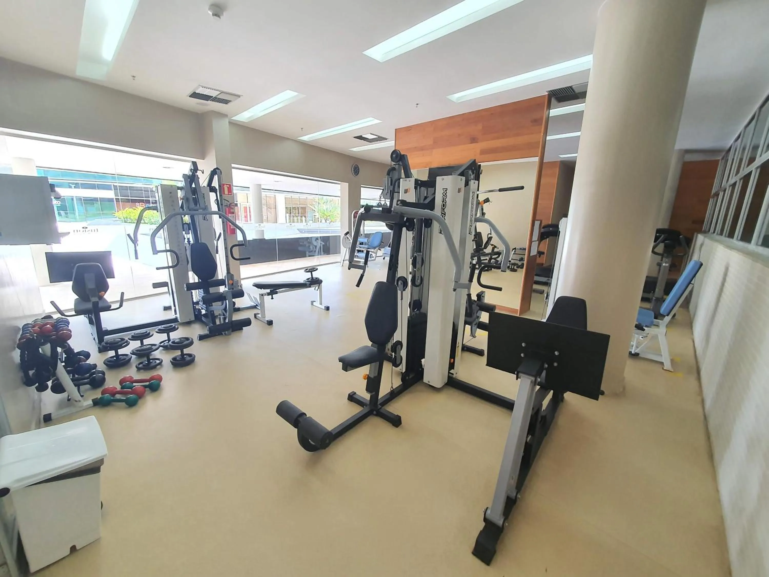 Fitness centre/facilities in Flat Vision Executivo Premium By Rei dos Flats