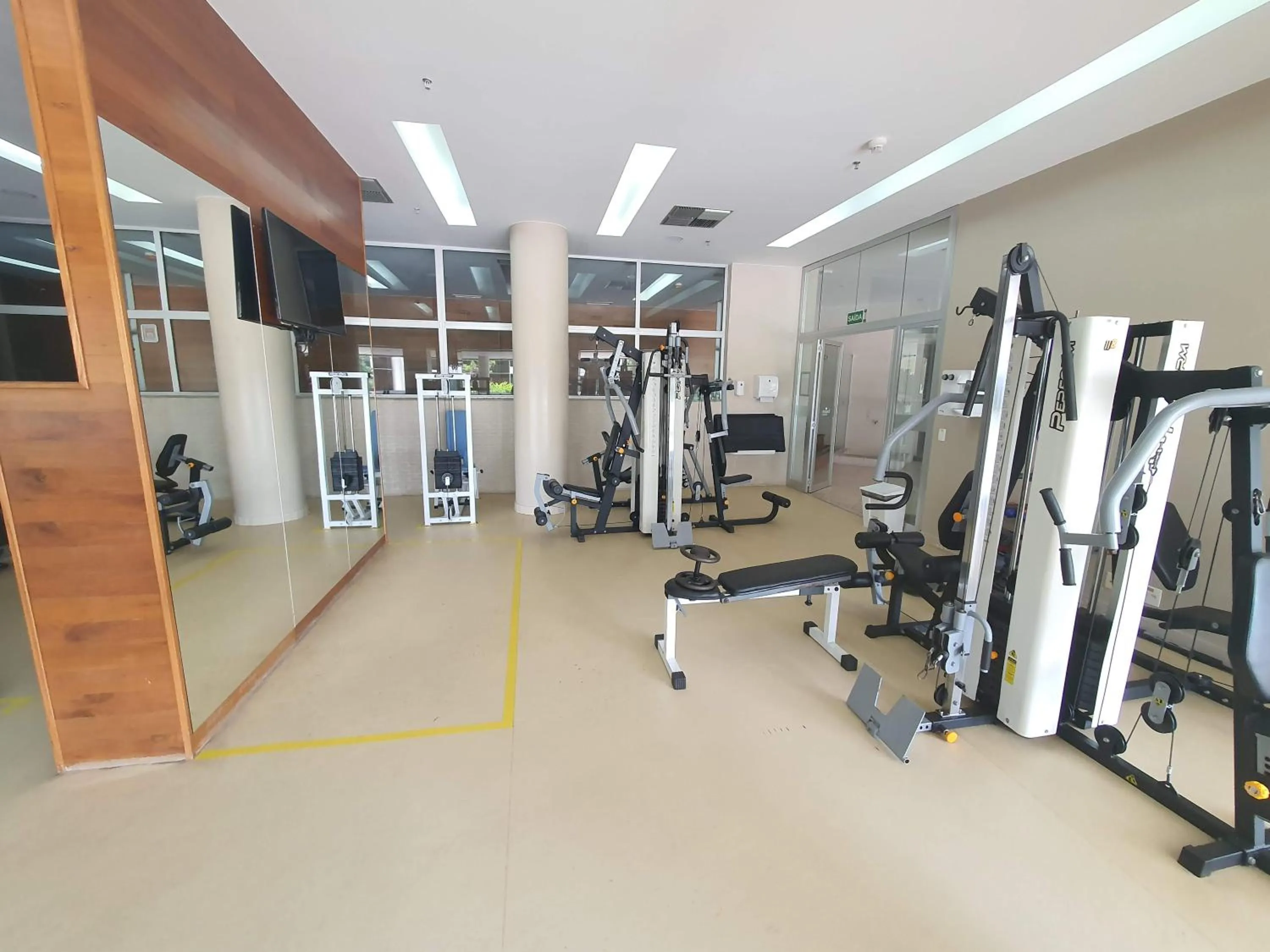 Fitness centre/facilities in Flat Vision Executivo Premium By Rei dos Flats