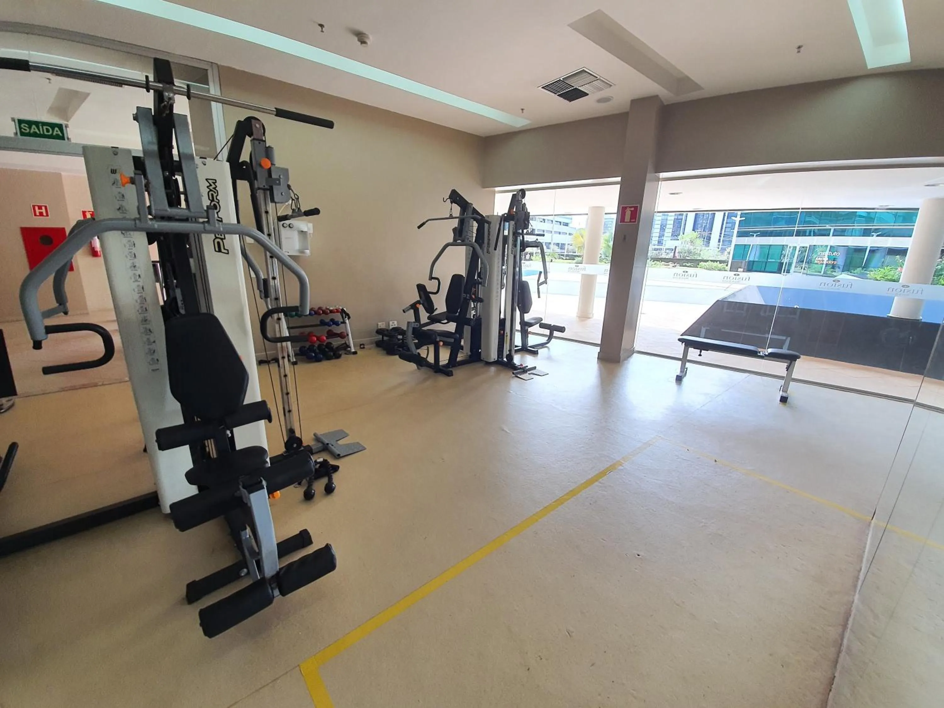 Fitness centre/facilities in Flat Vision Executivo Premium By Rei dos Flats