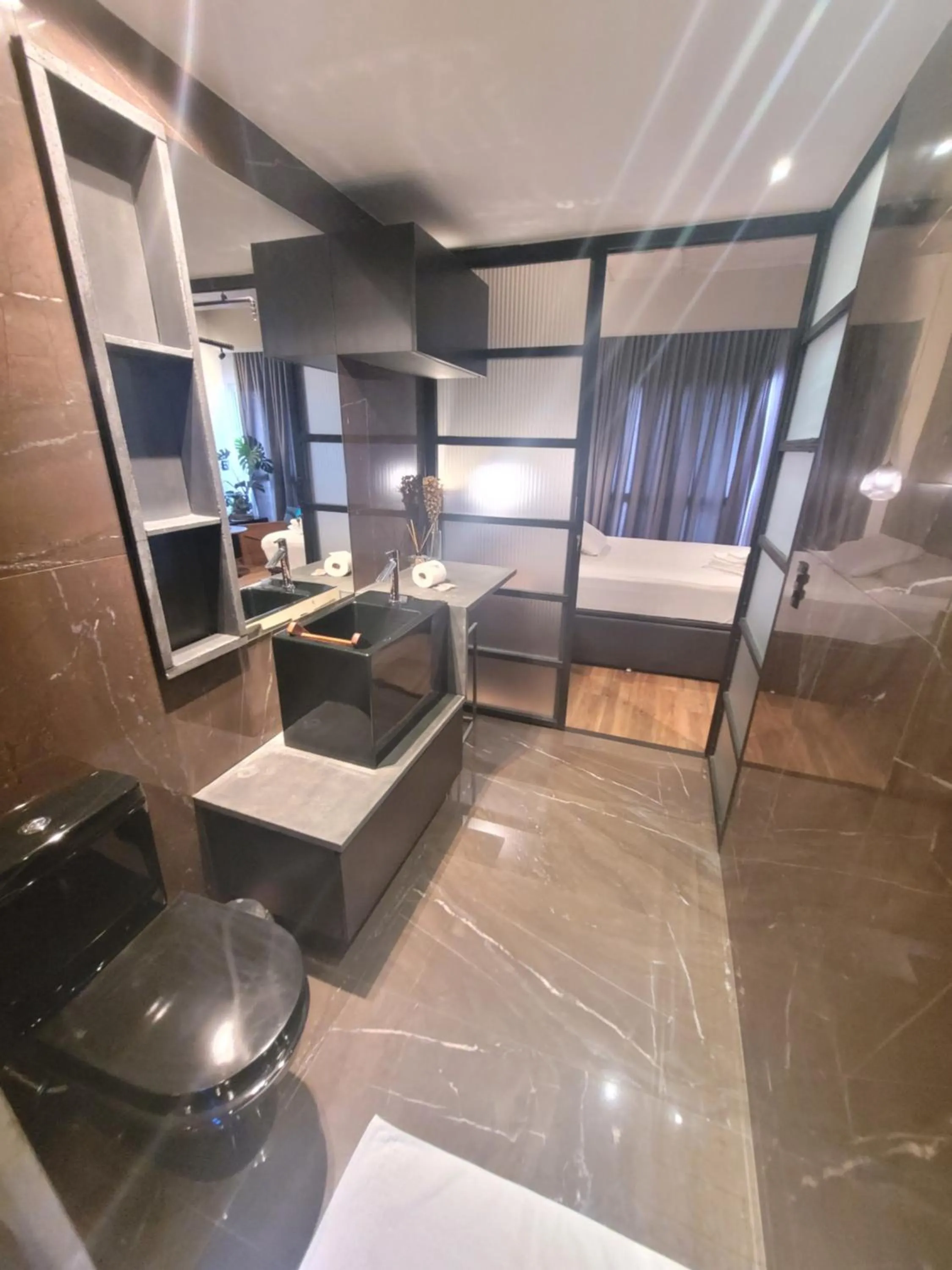 Kitchen or kitchenette, Bed in Flat Vision Executivo Premium By Rei dos Flats