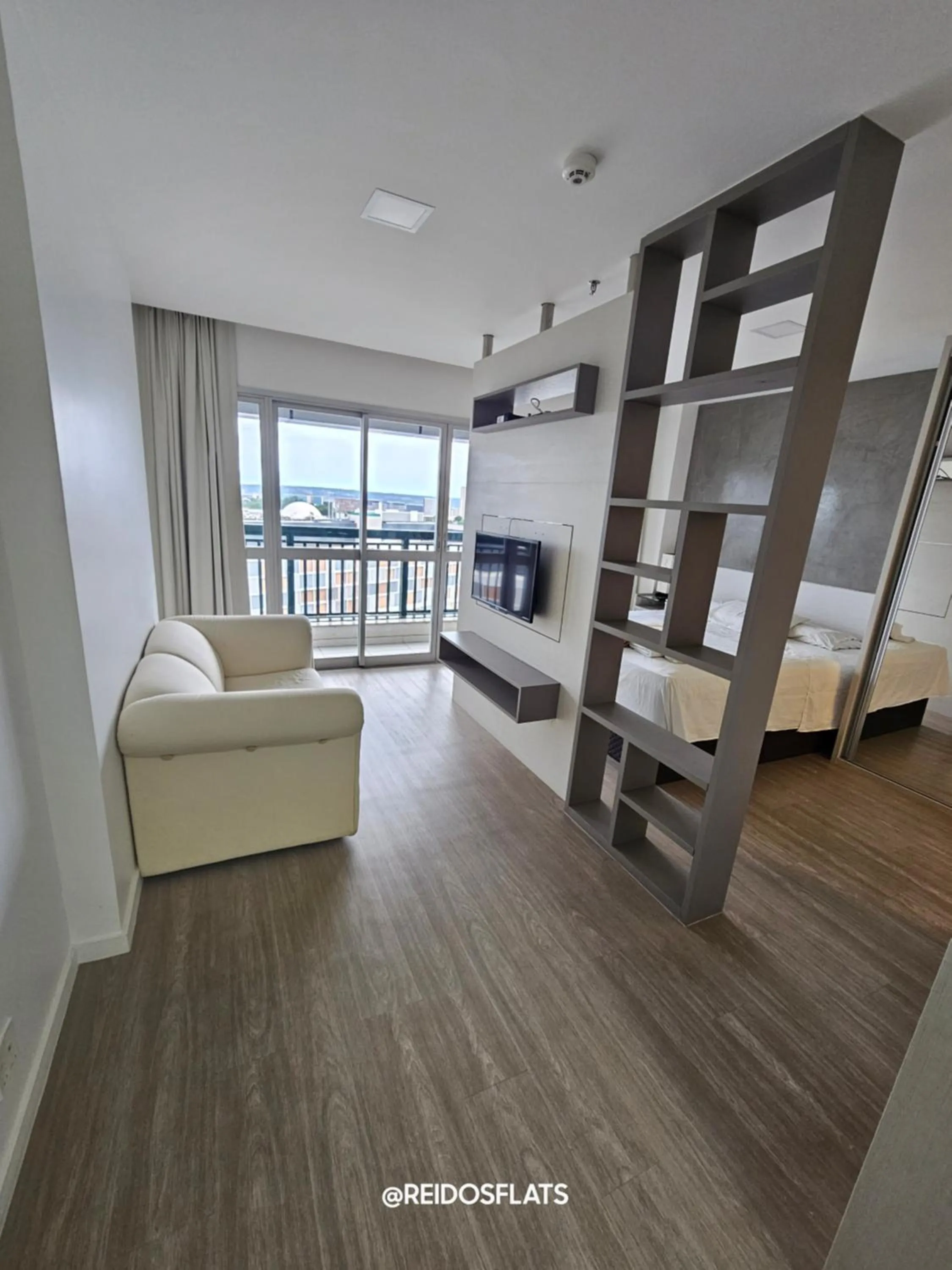 Communal lounge/ TV room, Bed in Flat Vision Executivo Premium By Rei dos Flats