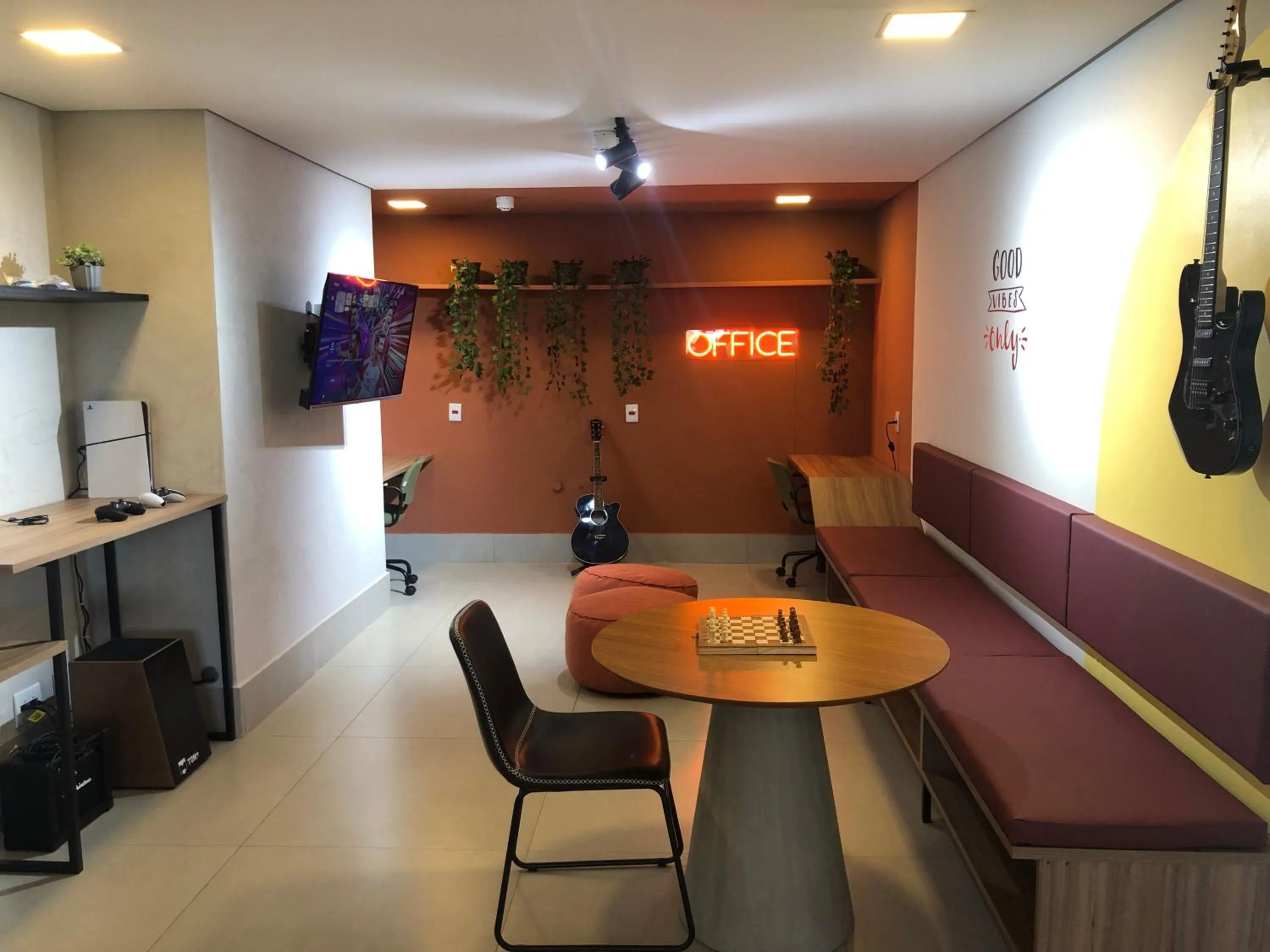 Seating area in Sleep Inn Paulínia