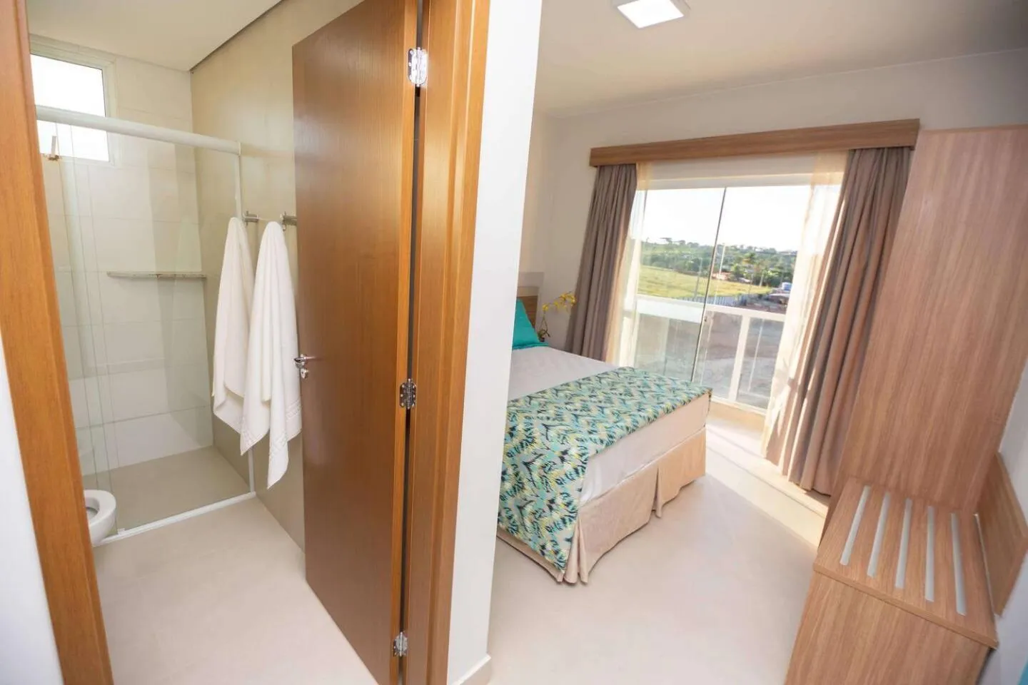 Bed in Ilhas do Lago Eco Resort