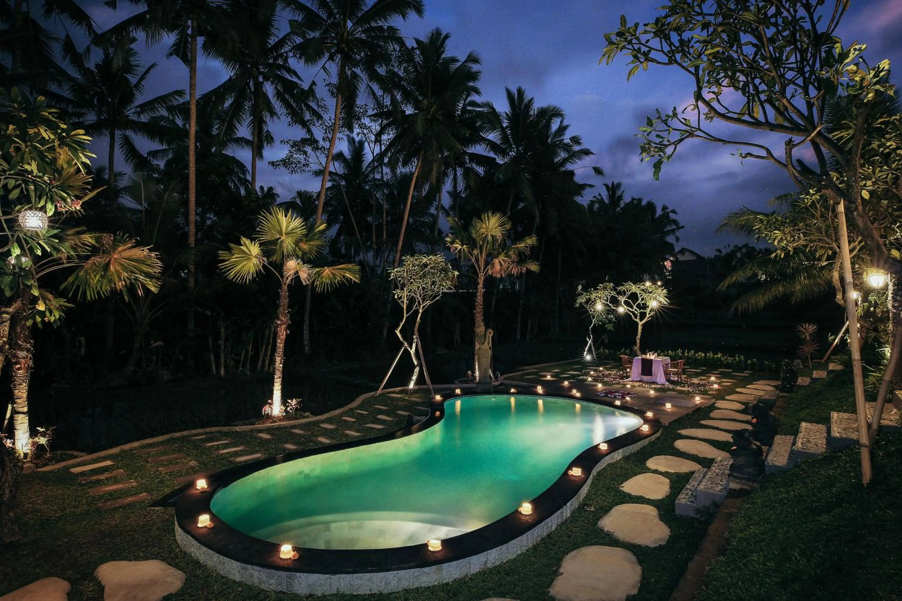 Pool view in KERAMAN SUITE UBUD