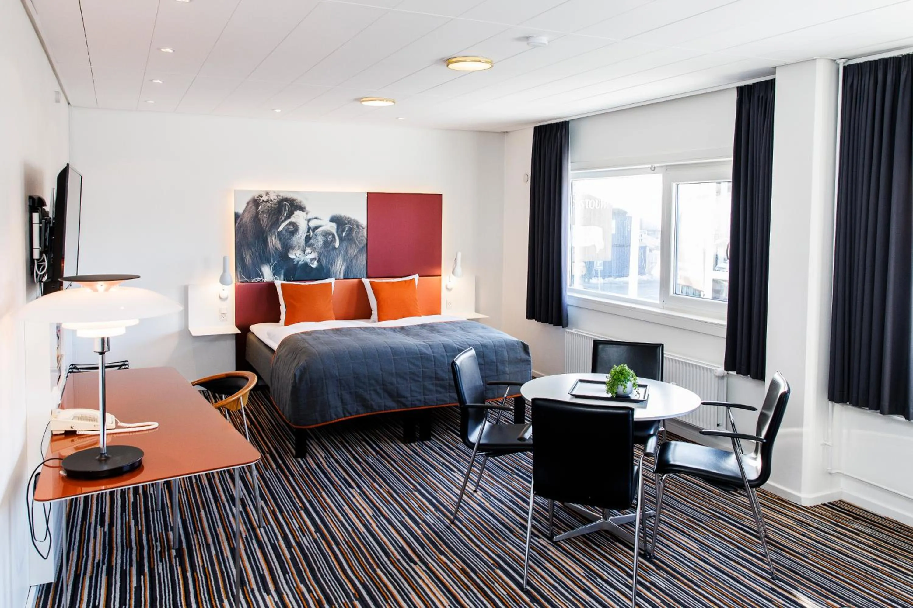 Bed in Hotel Hans Egede