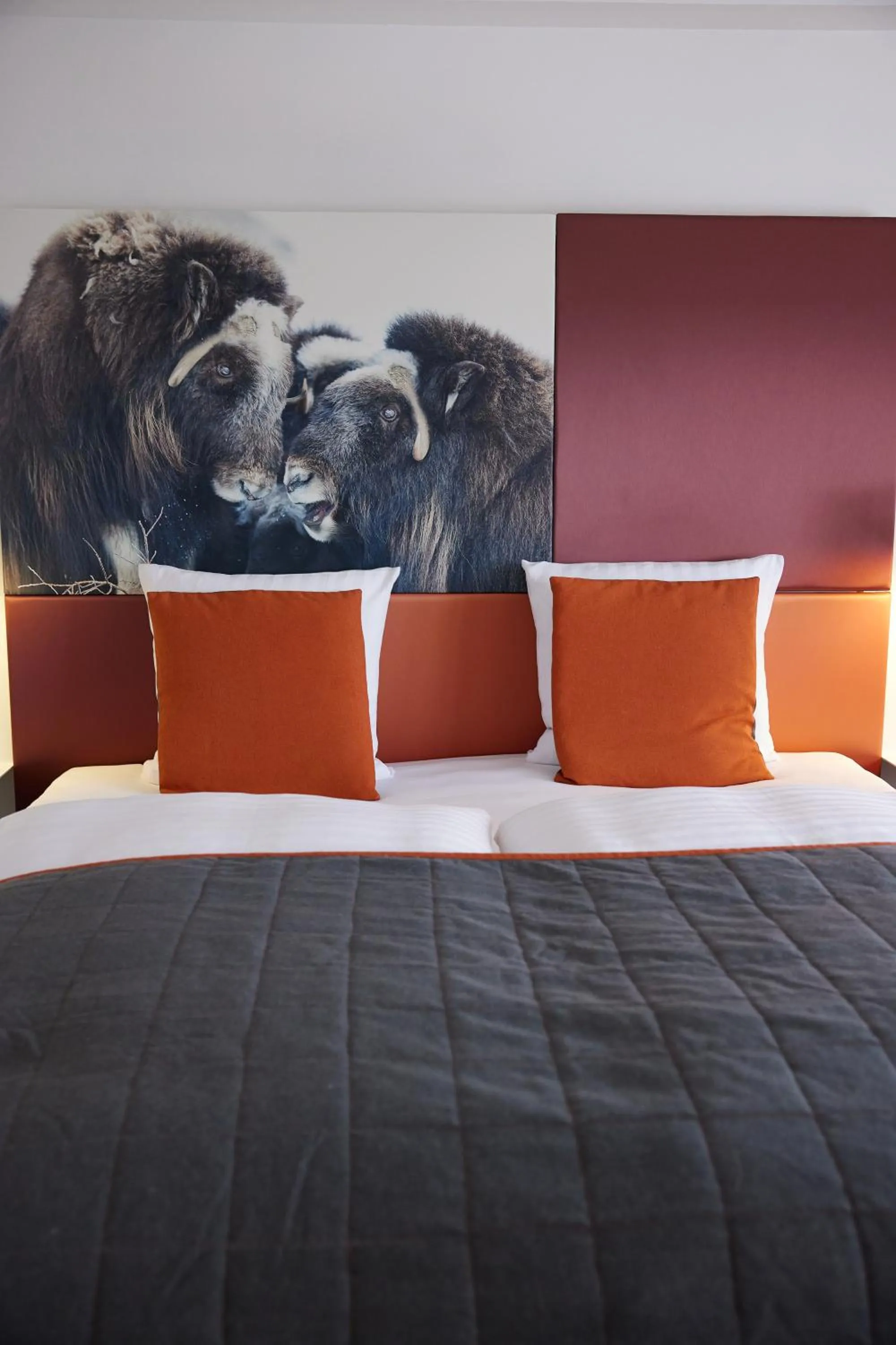 Bed in Hotel Hans Egede