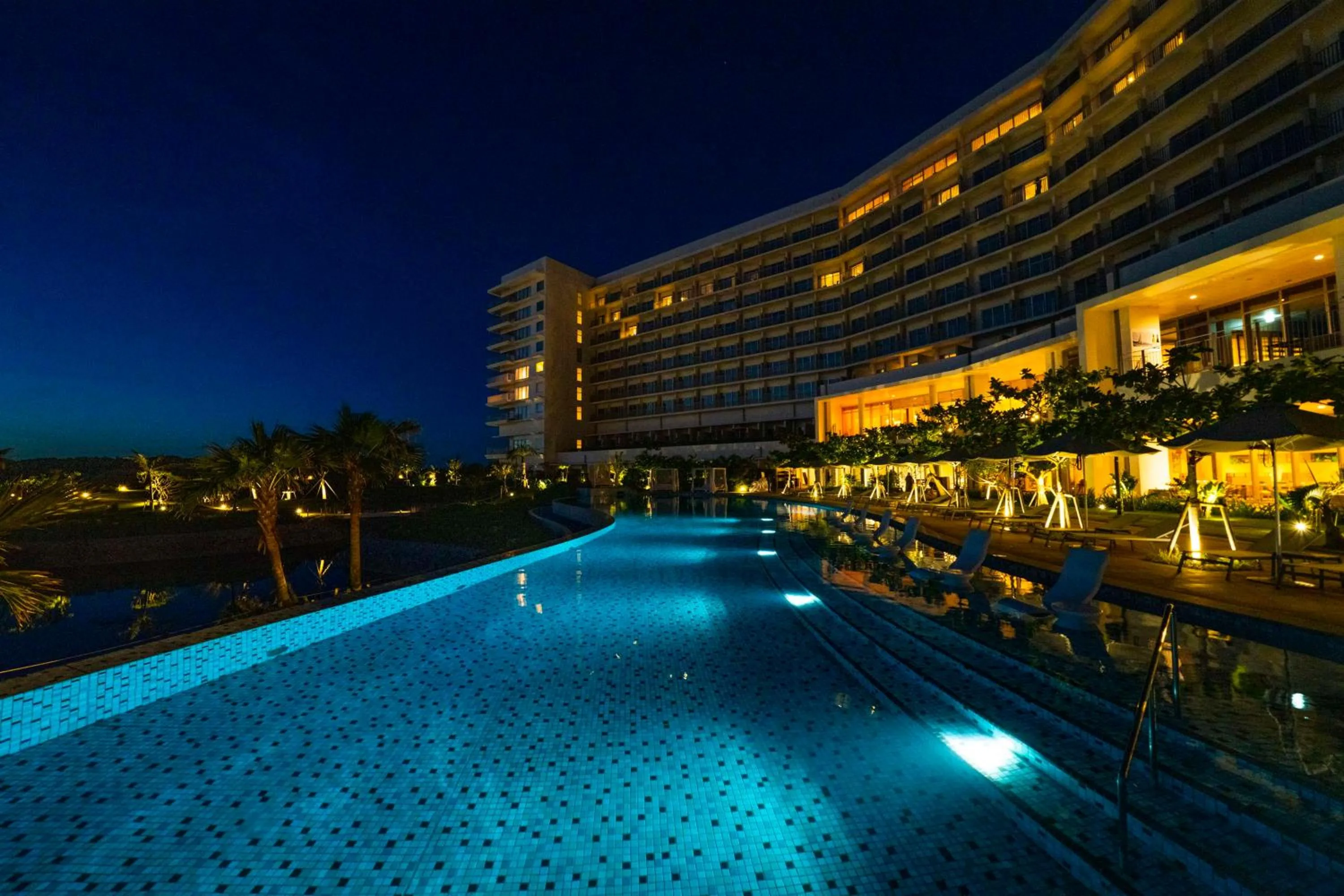 Pool view in Hilton Okinawa Sesoko Resort