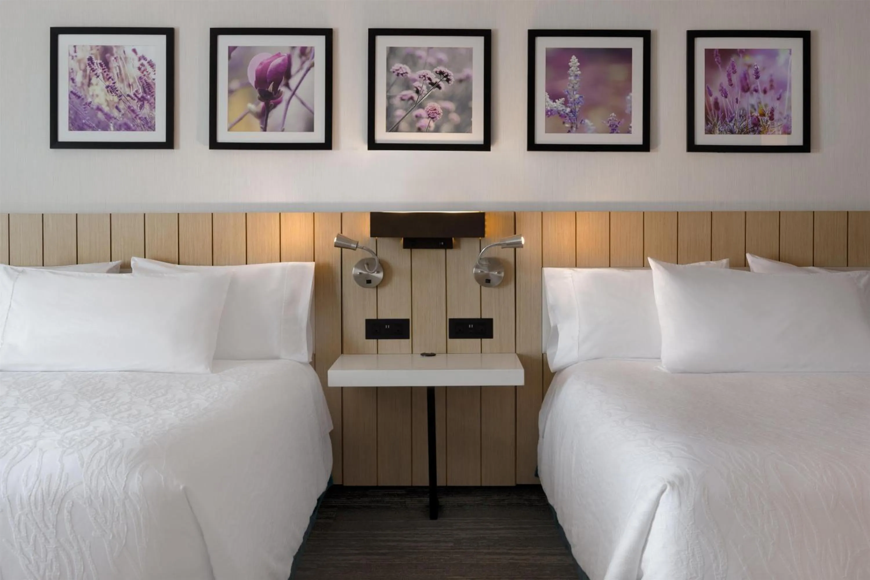 Bed in Hilton Garden Inn Sudbury, Ontario, Canada