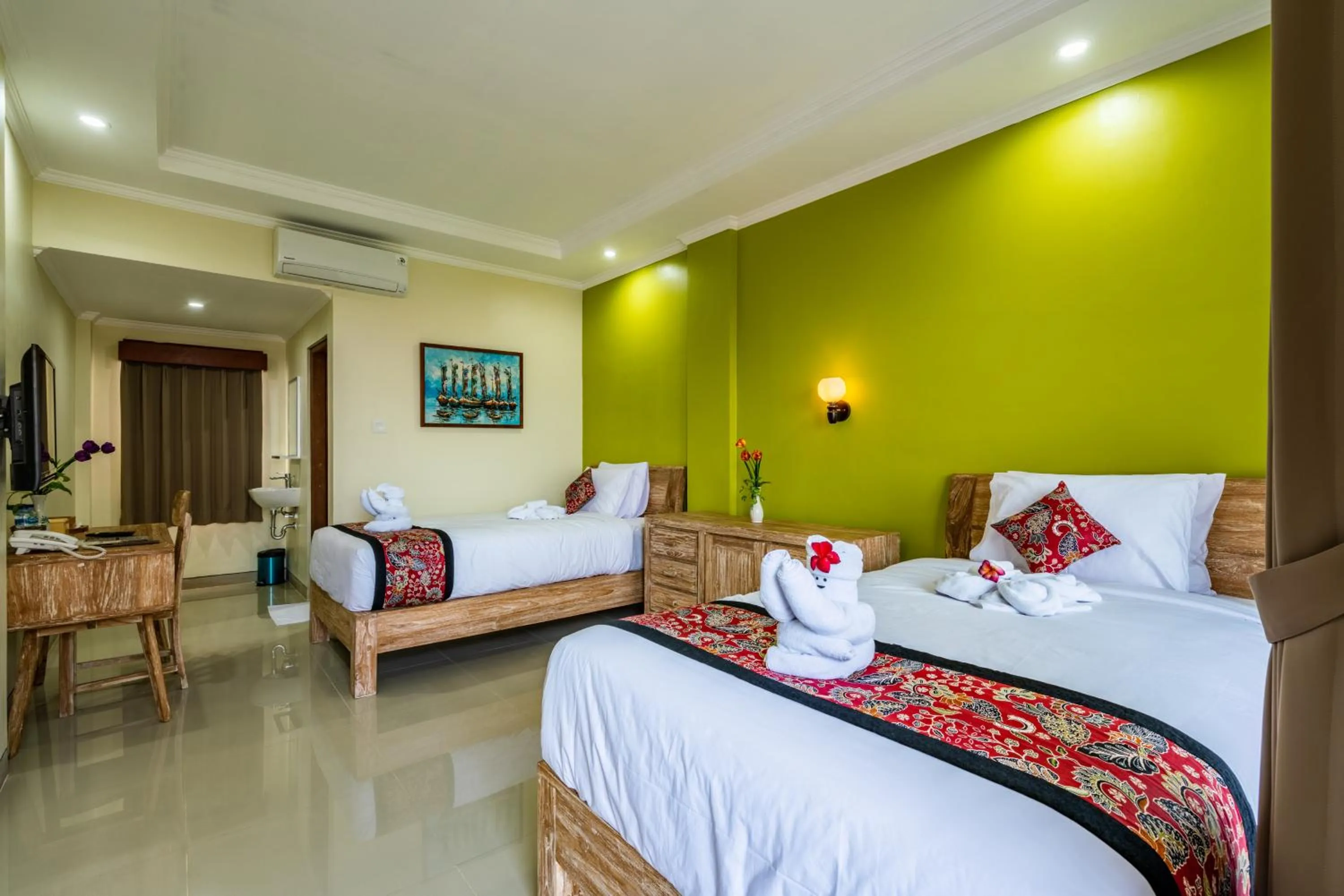 Bed in Mejore Beach Hotel