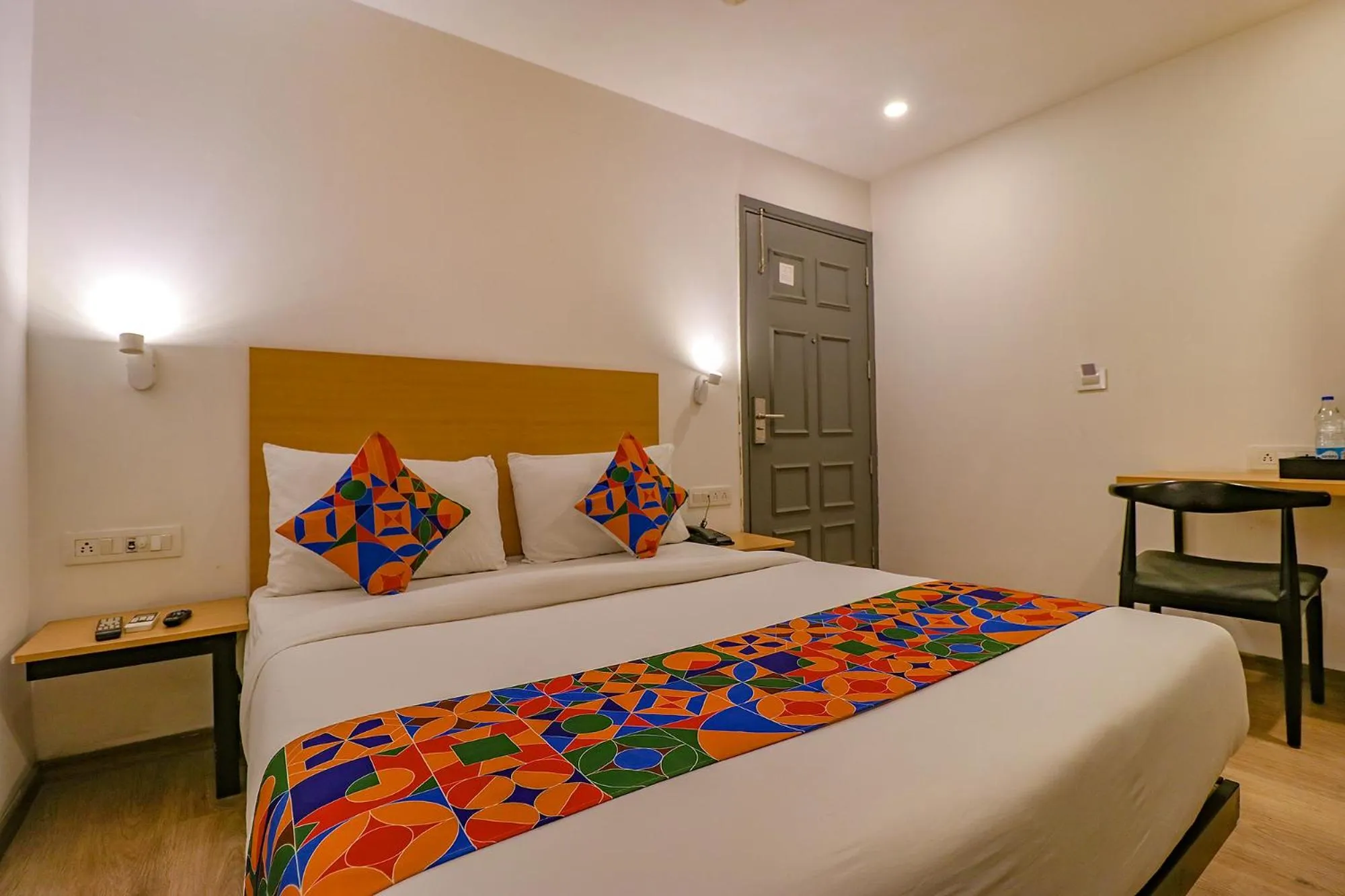 Bedroom, Bed in FabHotel Hargobind Enclave