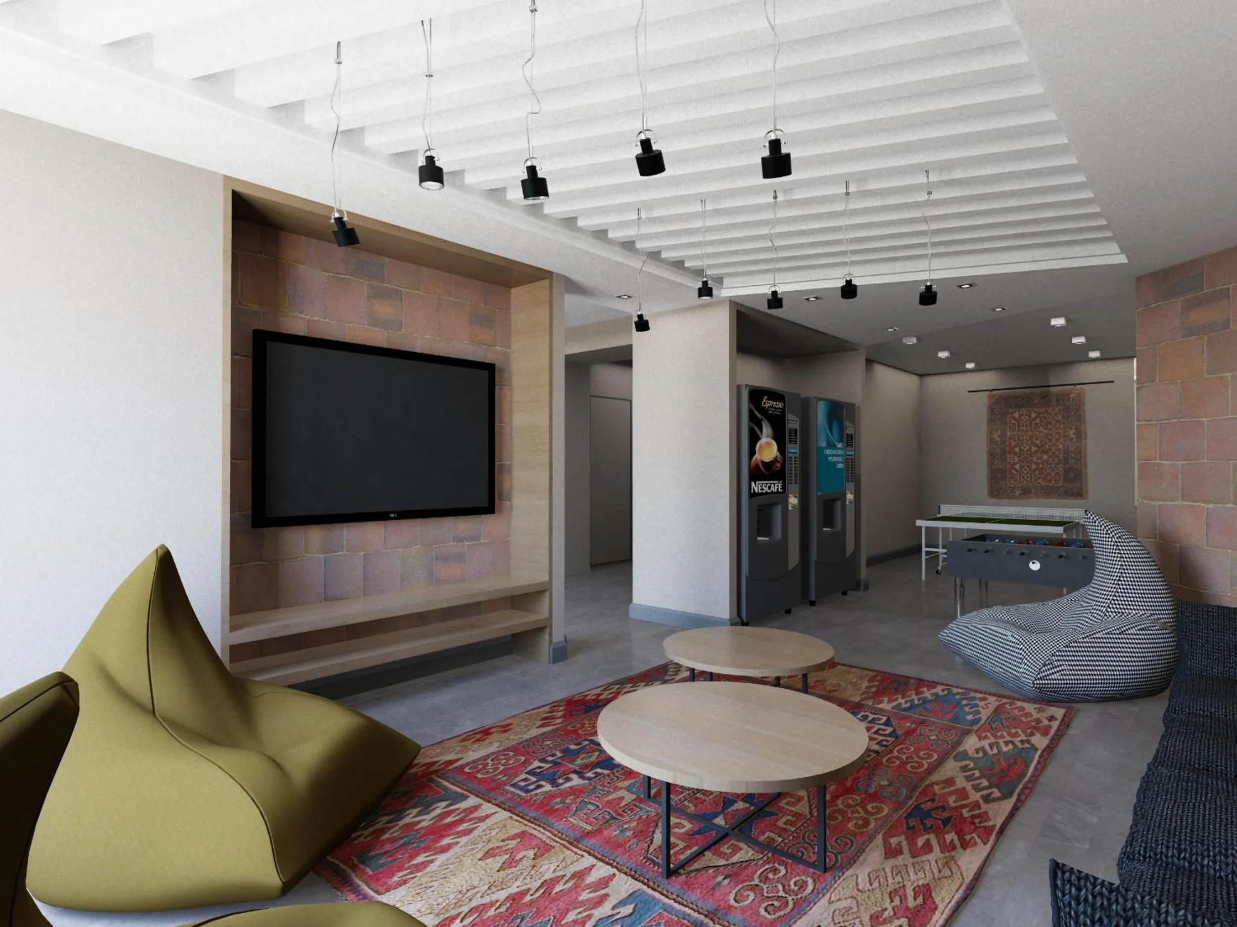 Communal lounge/ TV room in Andor Hotel