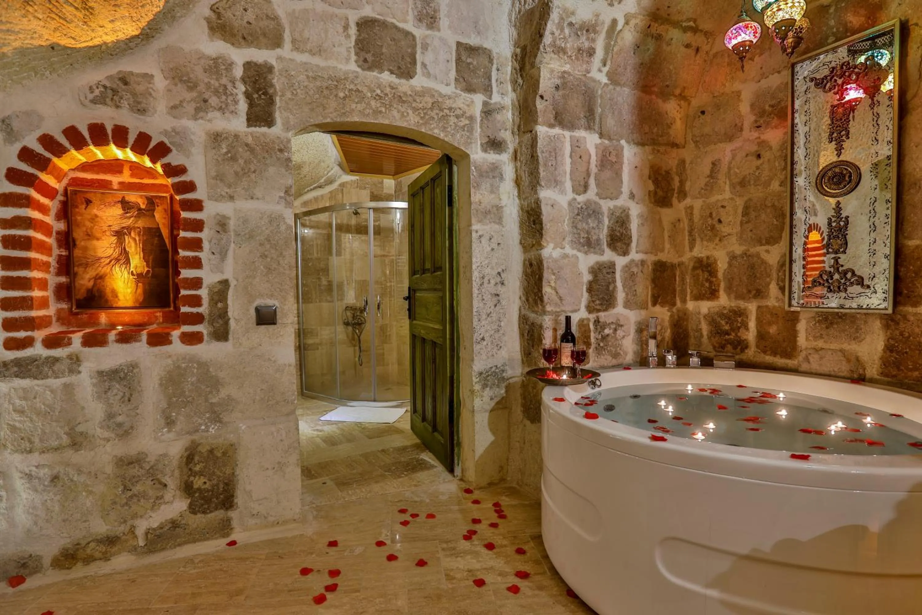 Shower in Casia Cave Suites