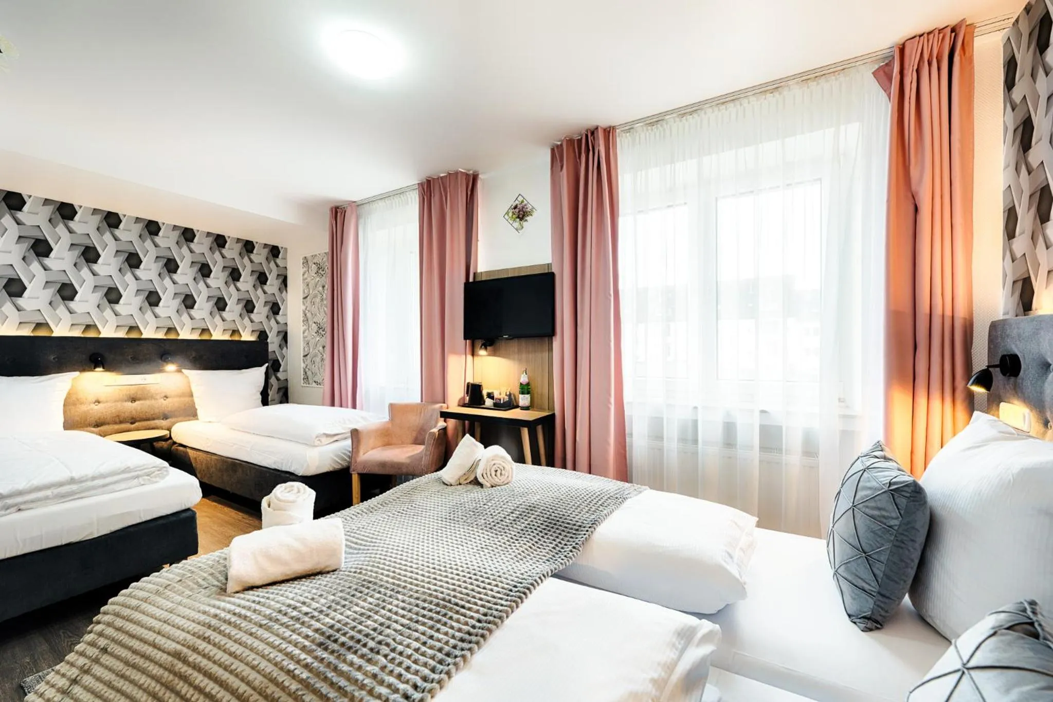 Photo of the whole room, Bed in Home Hotel