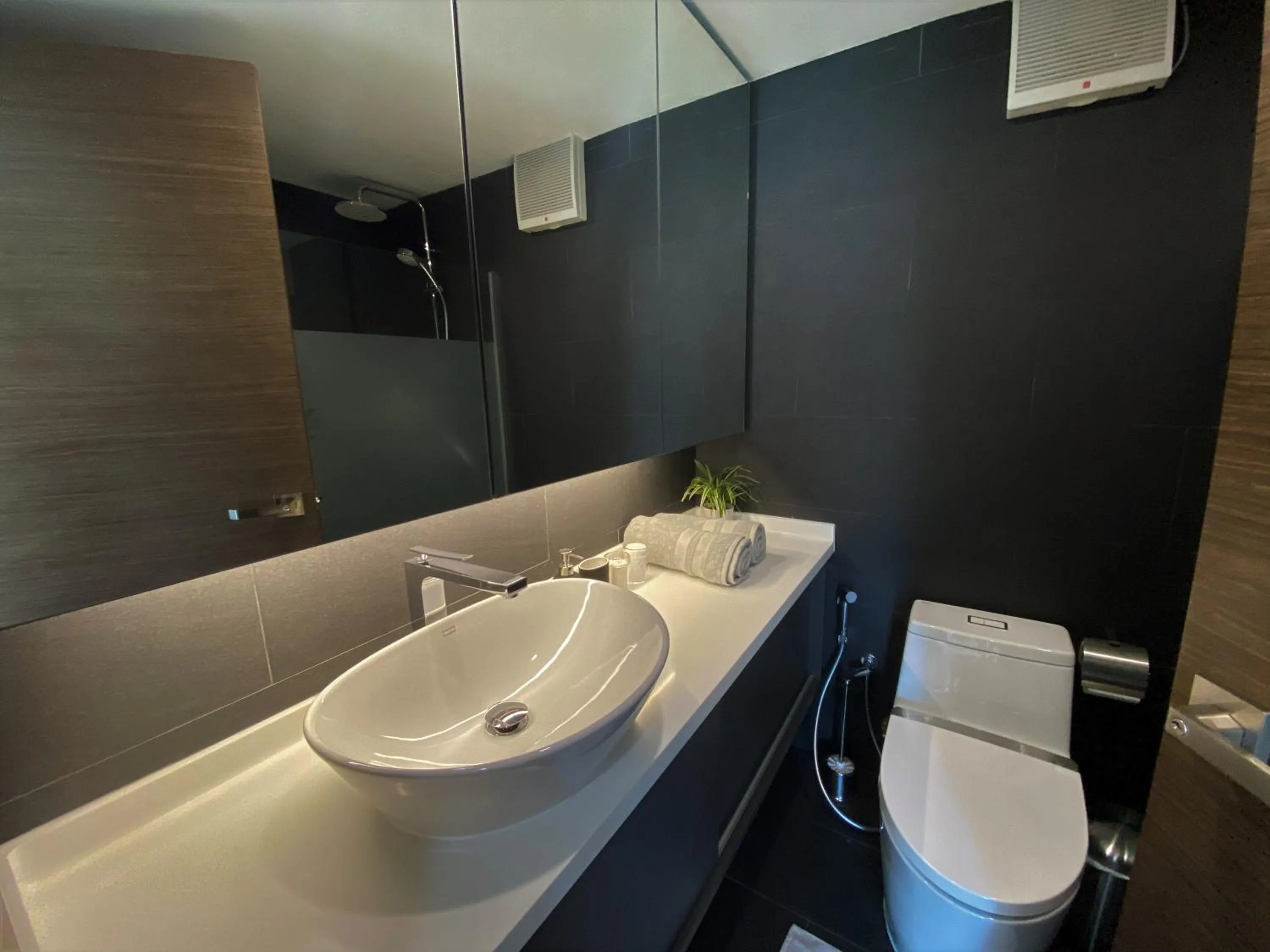 Bathroom in Shipping Container Hotel at Haw Par Villa GoogleMap Address 27 Zehnder Road Taxi and cars can only enter via Zehnder Road