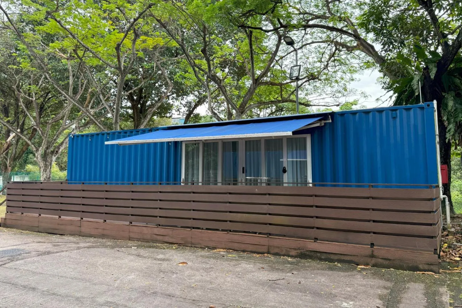 Property building in Shipping Container Hotel at Haw Par Villa GoogleMap Address 27 Zehnder Road Taxi and cars can only enter via Zehnder Road