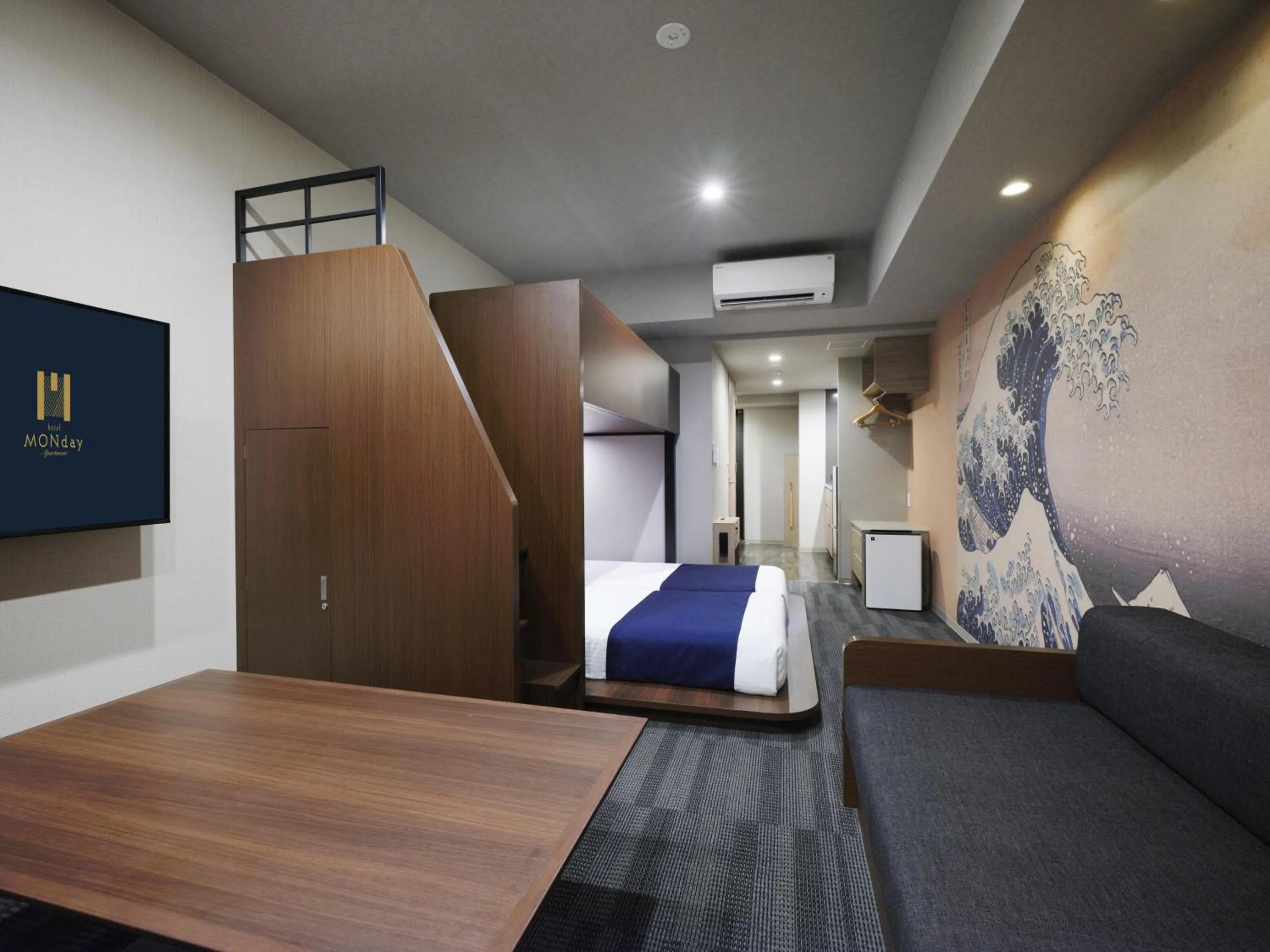 Bed in MONday Apart Ueno Shinokachimachi