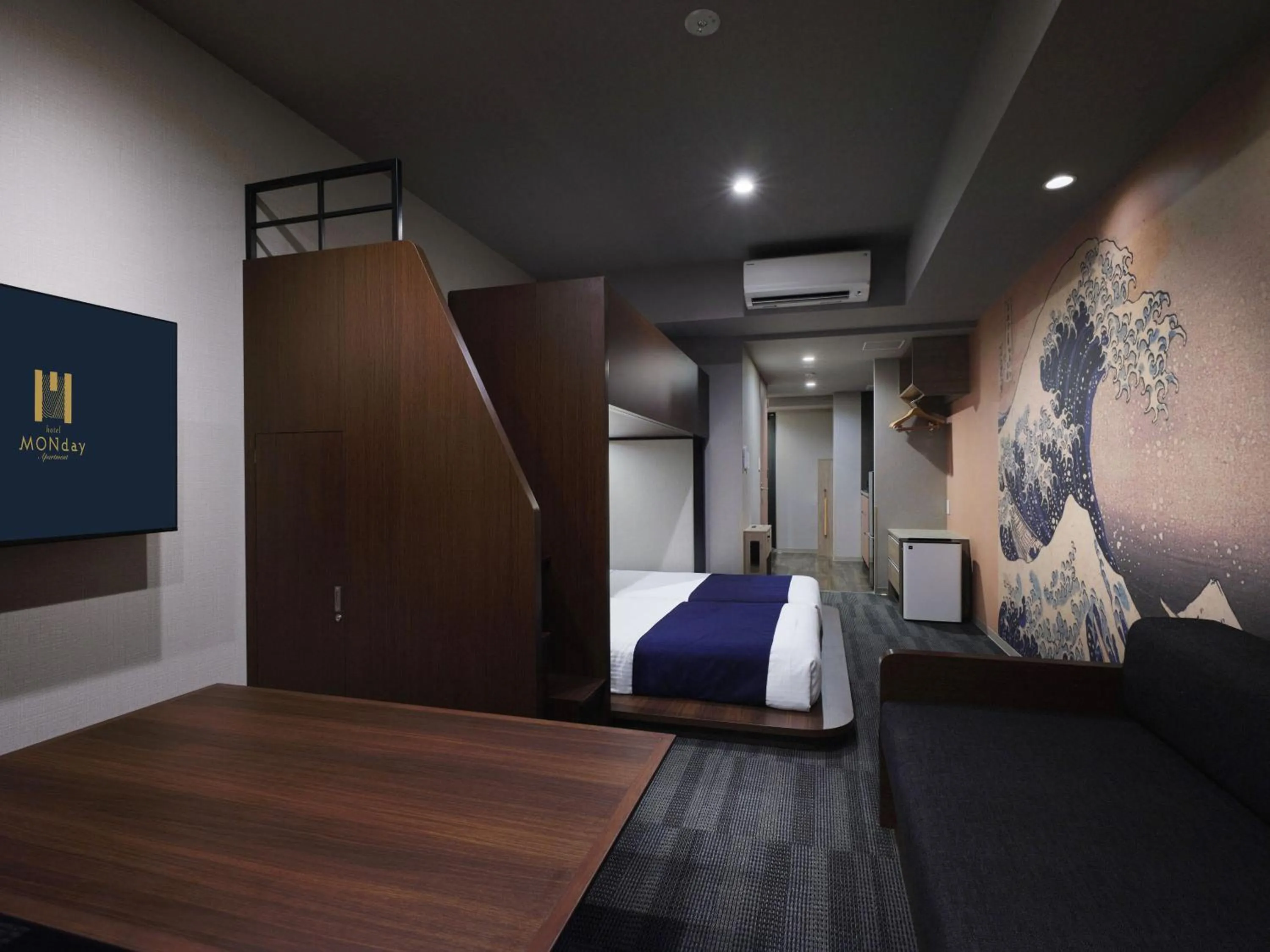 Bed in MONday Apart Ueno Shinokachimachi