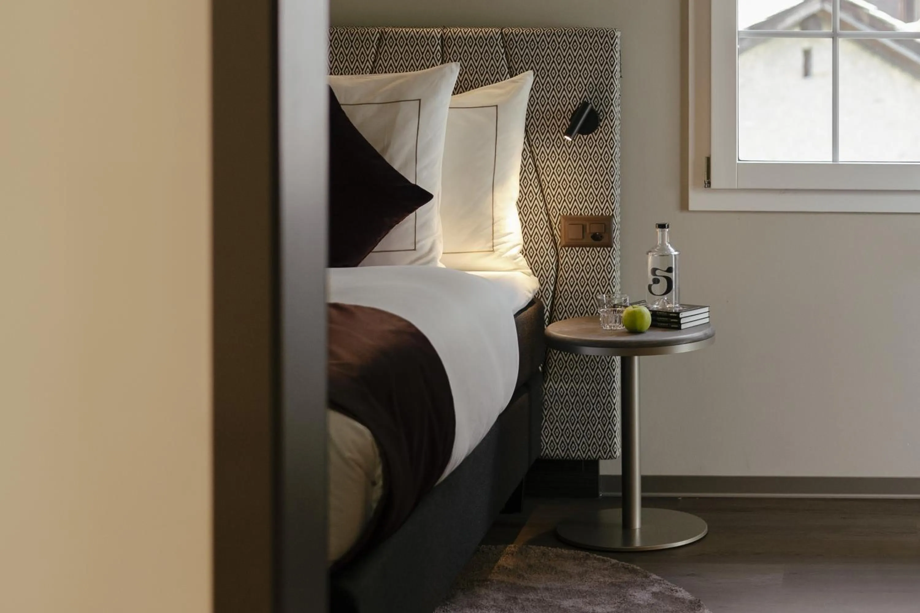 Bed in SCHLOSS Zermatt - CBD & Adaptogenic Spa and Sport Hotel