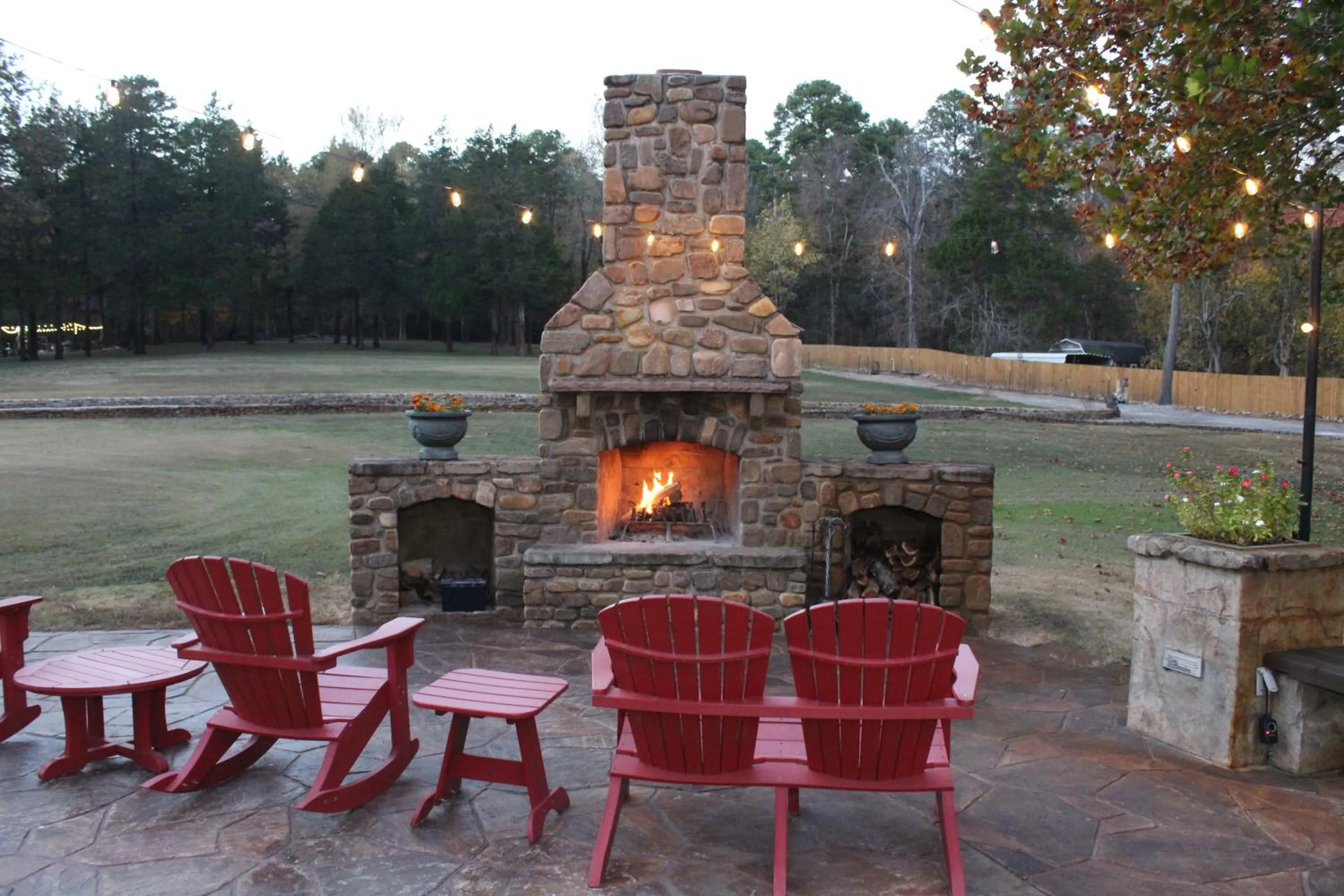 fireplace in Hilltop Manor B&B