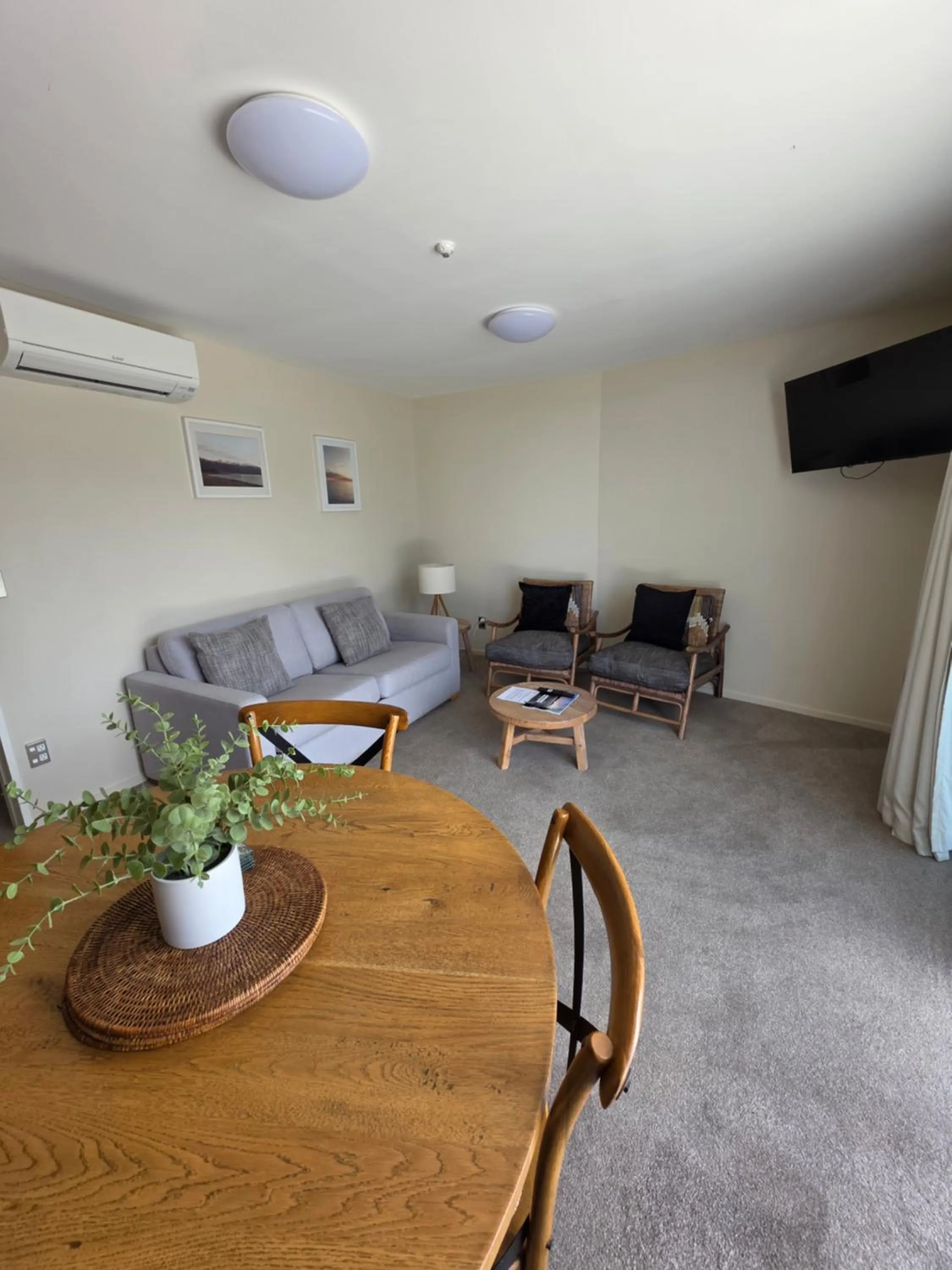 Living room in Kaikoura Waterfront Apartments