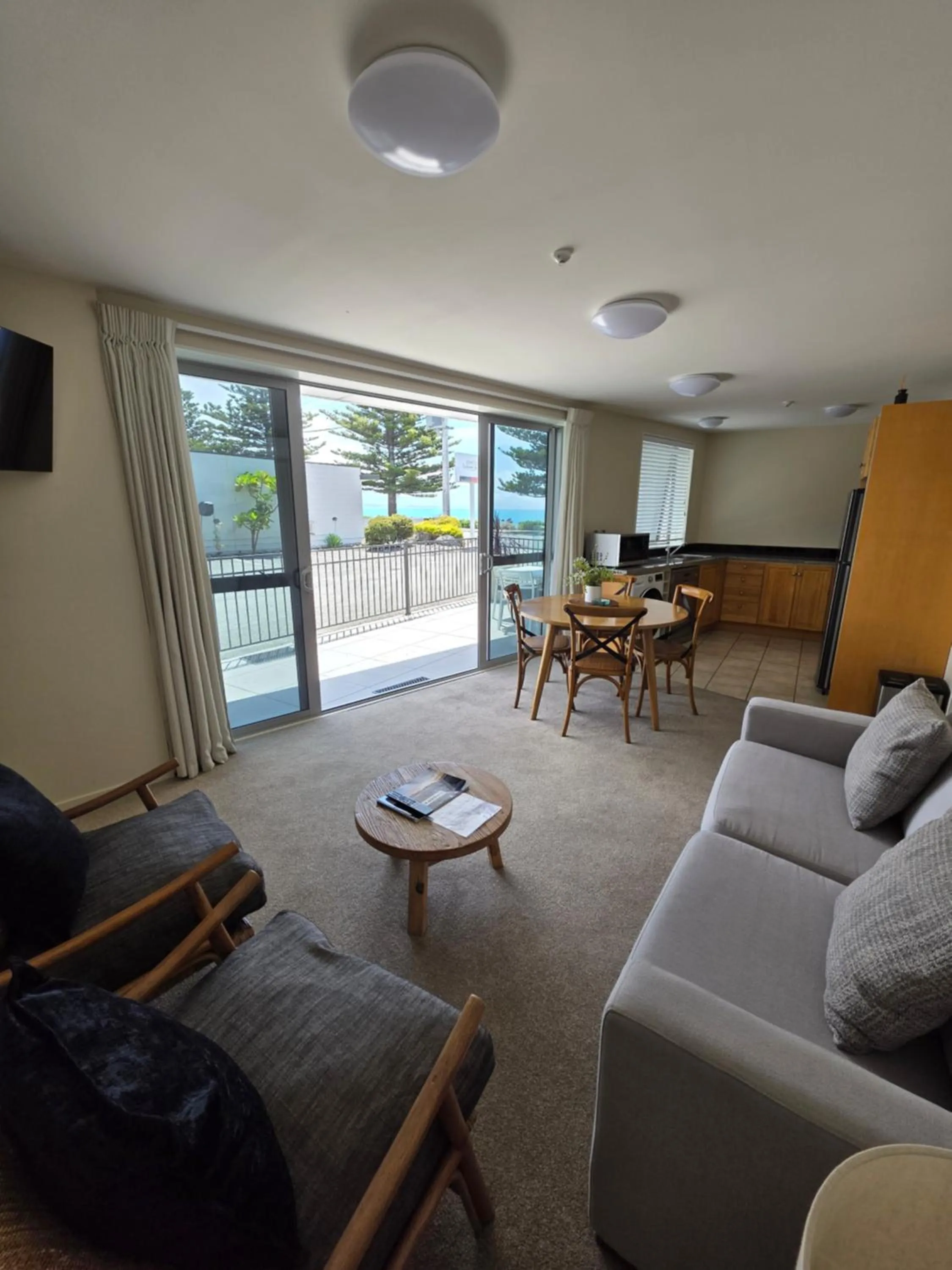 Living room in Kaikoura Waterfront Apartments