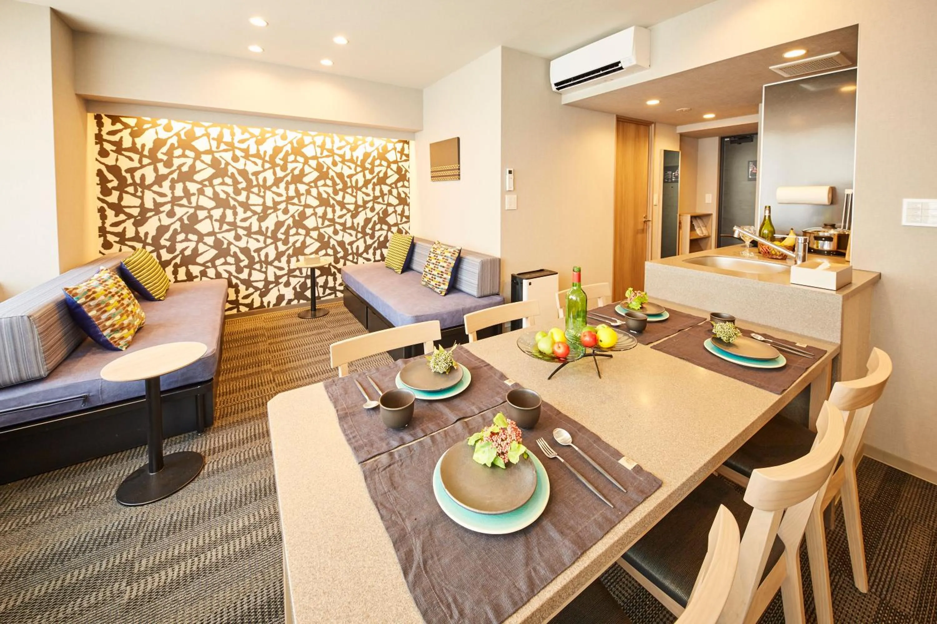 Living room in MONday Apart Premium HAMAMATSUCHO