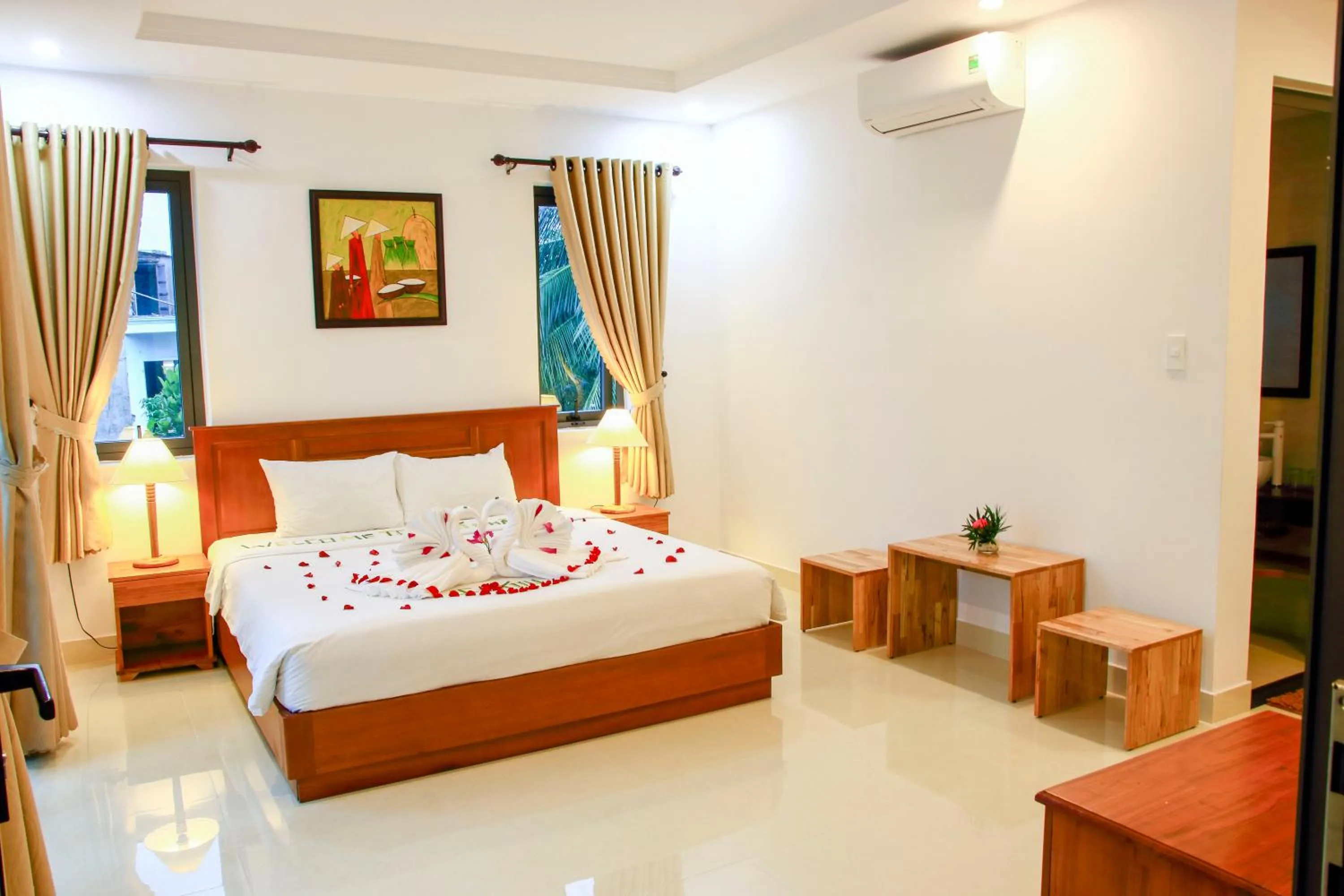 Bed in Hoi An Town Of Viet House Homestay