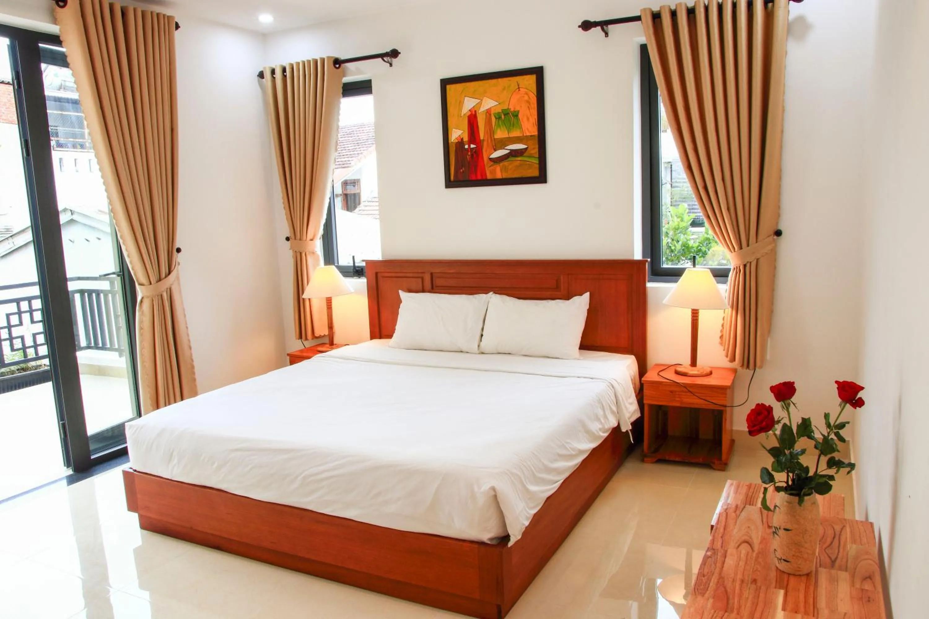 Bed in Hoi An Town Of Viet House Homestay