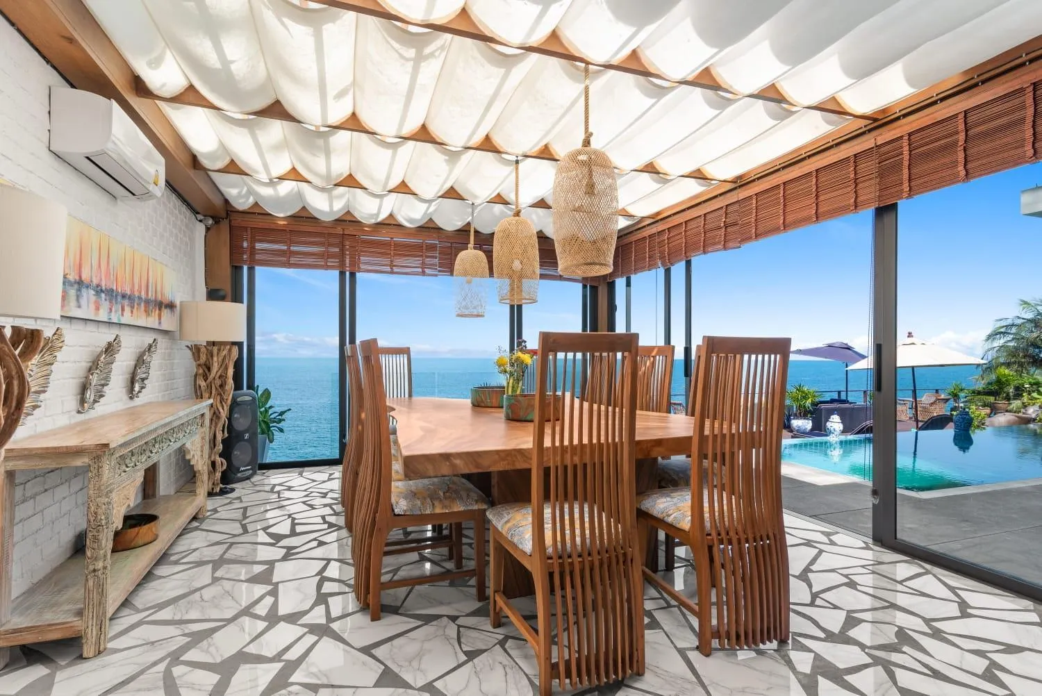Dining area in Villa Samayra - An Oceanfront Pool Villa, Koh Samui