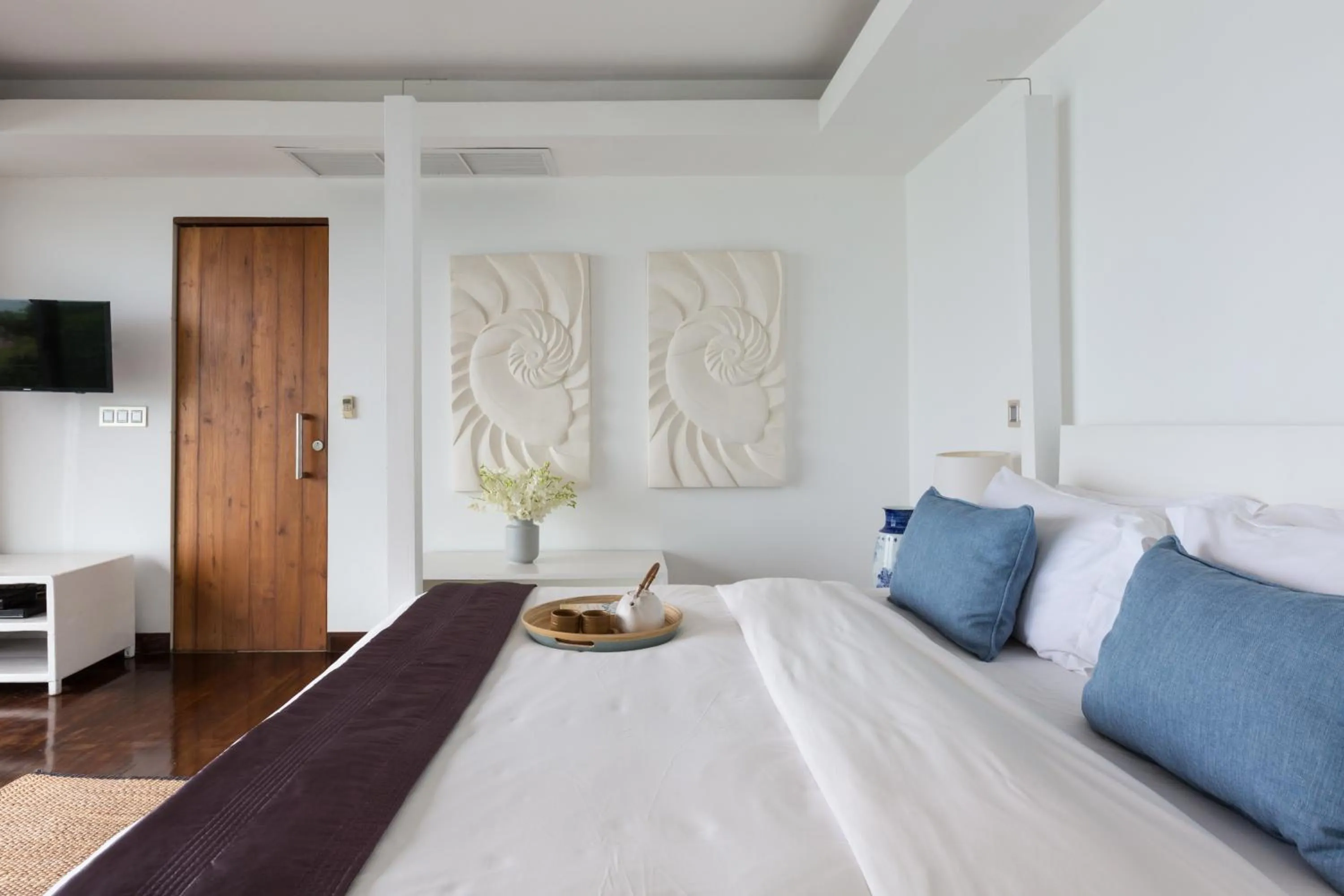 Bed in Villa Samayra - An Oceanfront Pool Villa, Koh Samui