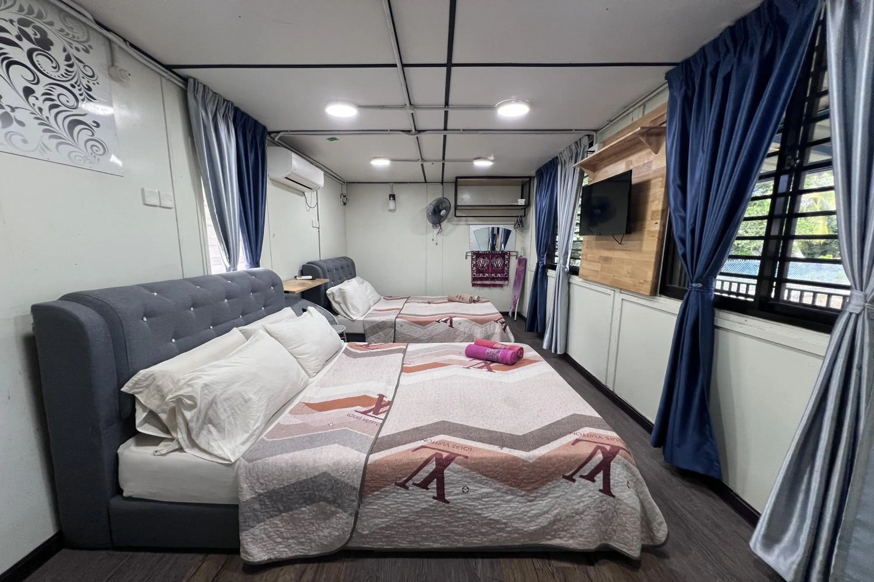 Photo of the whole room, Bed in Nurbayu Chalet, Kemaman