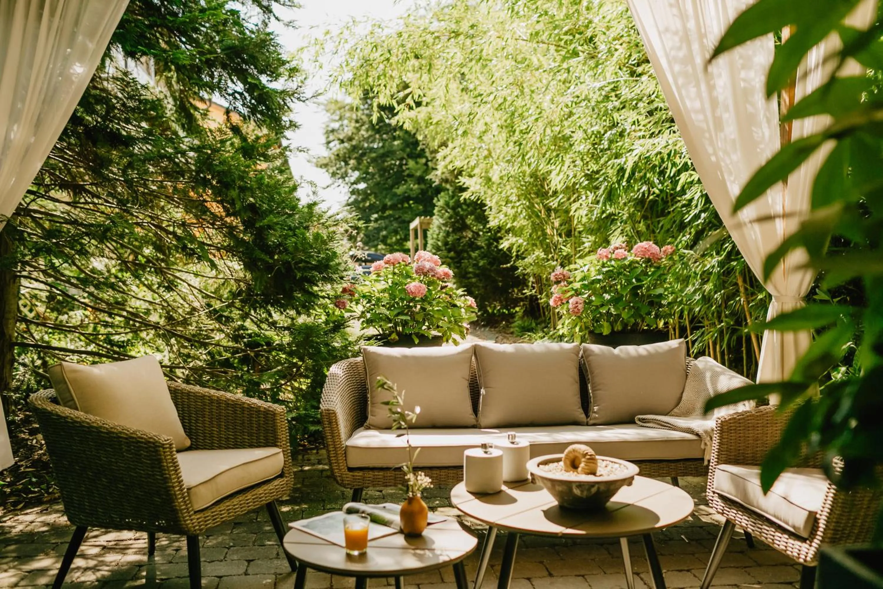 Garden in Aparthotel Christine