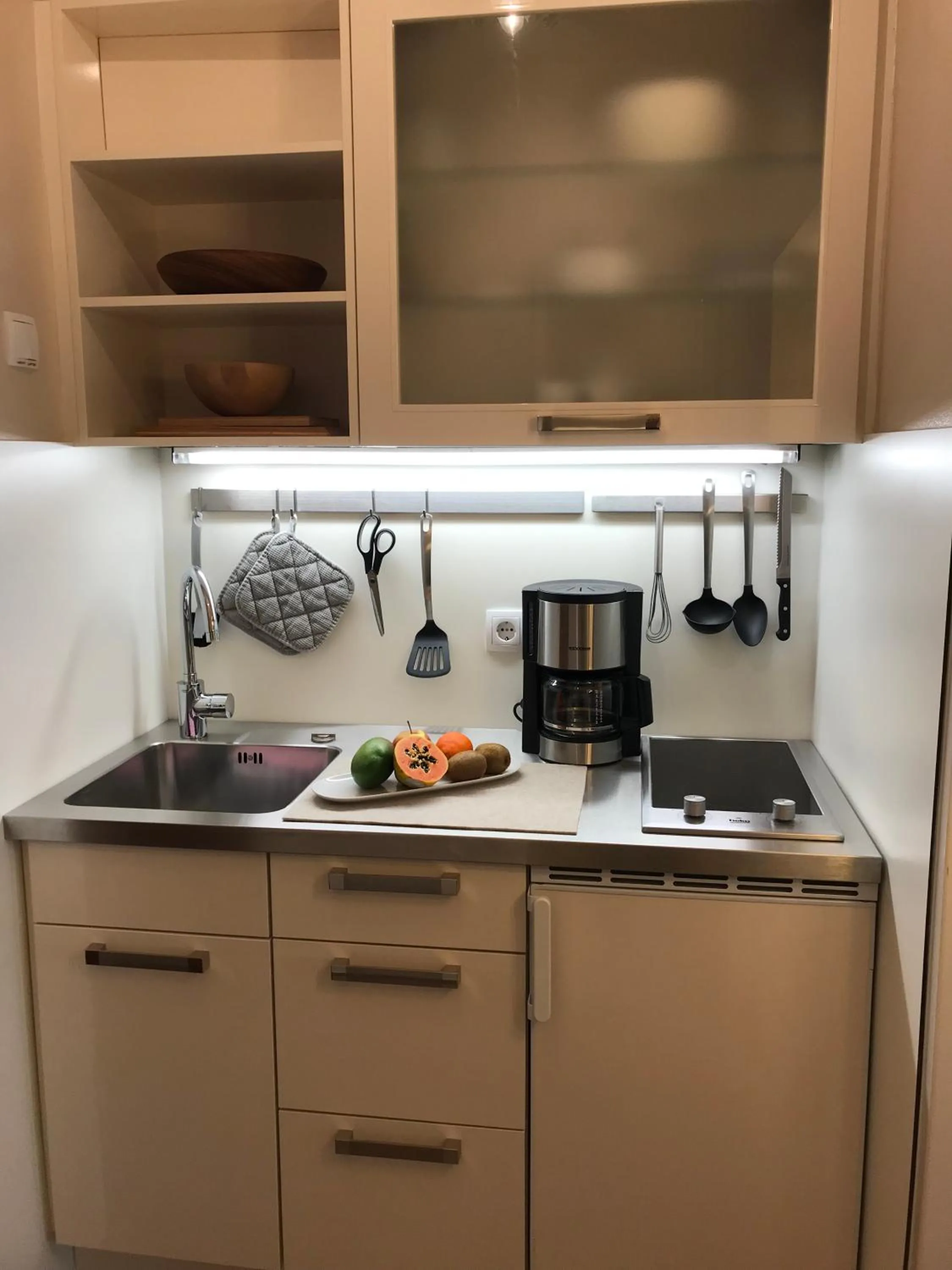 Kitchen or kitchenette in Aparthotel Christine