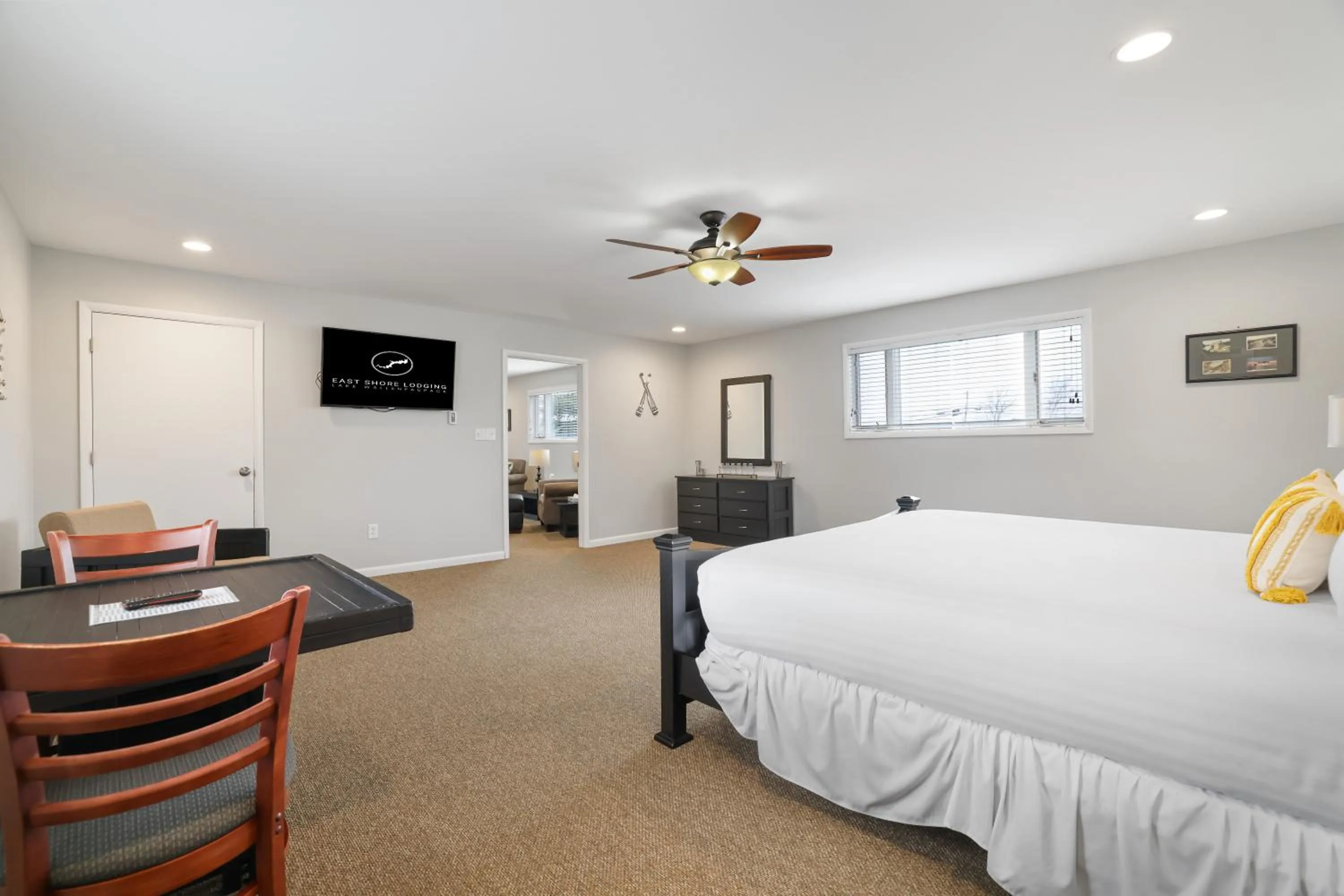 Bed in East Shore Lodging