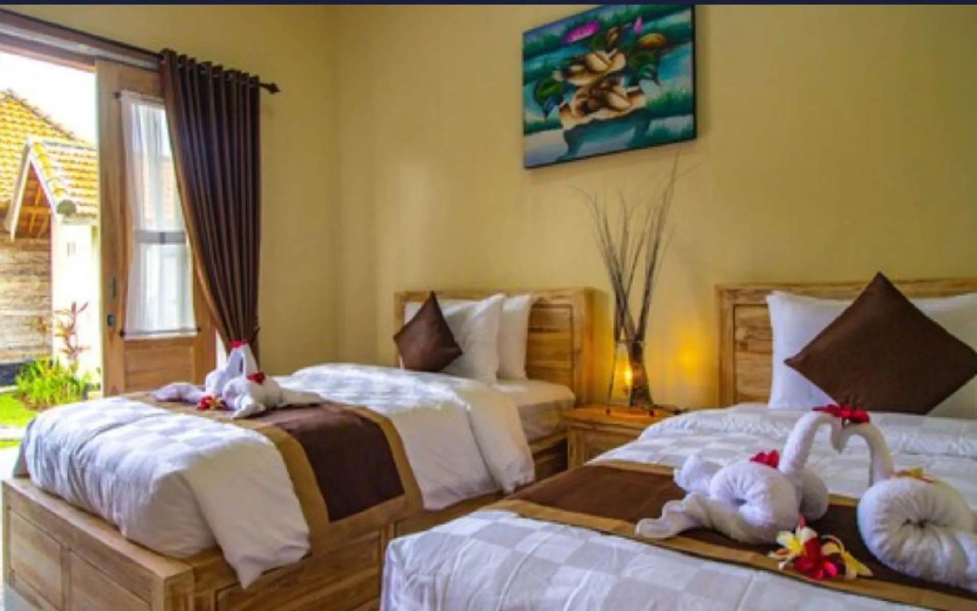 Bed in Unicorn Bungalow